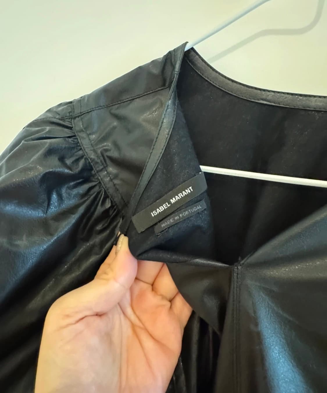 이자벨마랑 레더 블라우스 상품이미지5