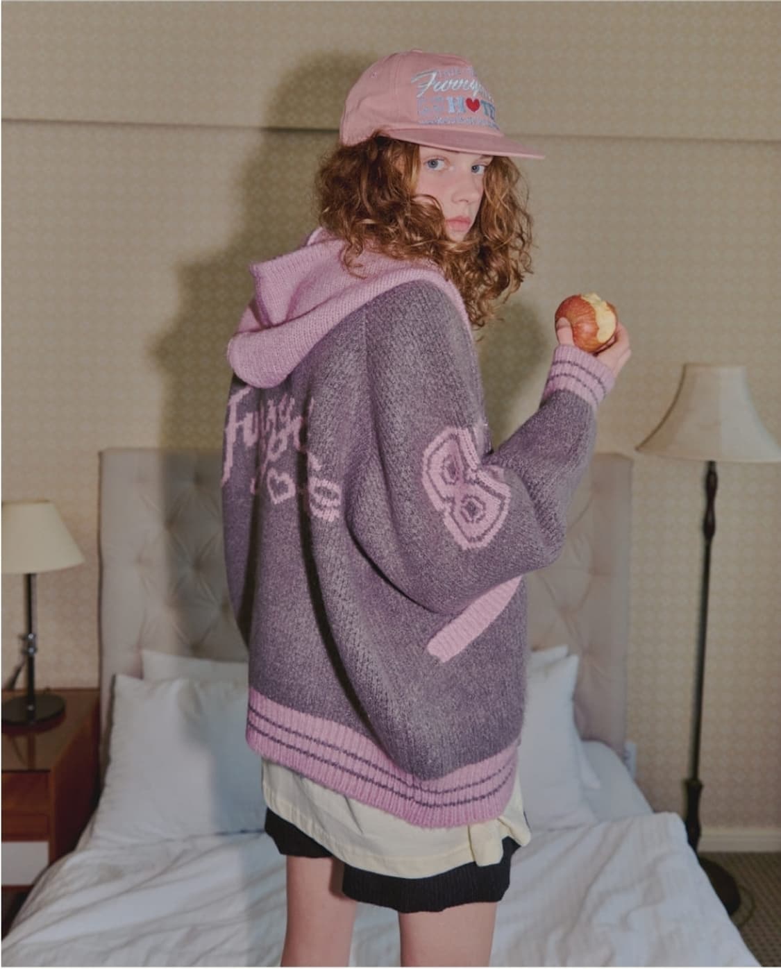 론론 furry 고양이 니트 후드집업 후드가디건 상품이미지5