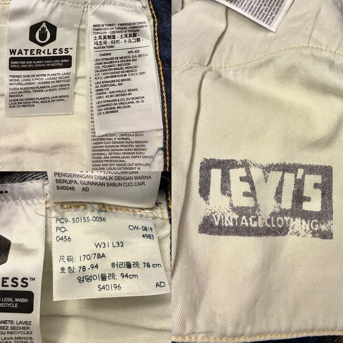 (32)LVC 리바이스 빈티지 클로딩 55501 셀비지데님501xx 상품이미지10
