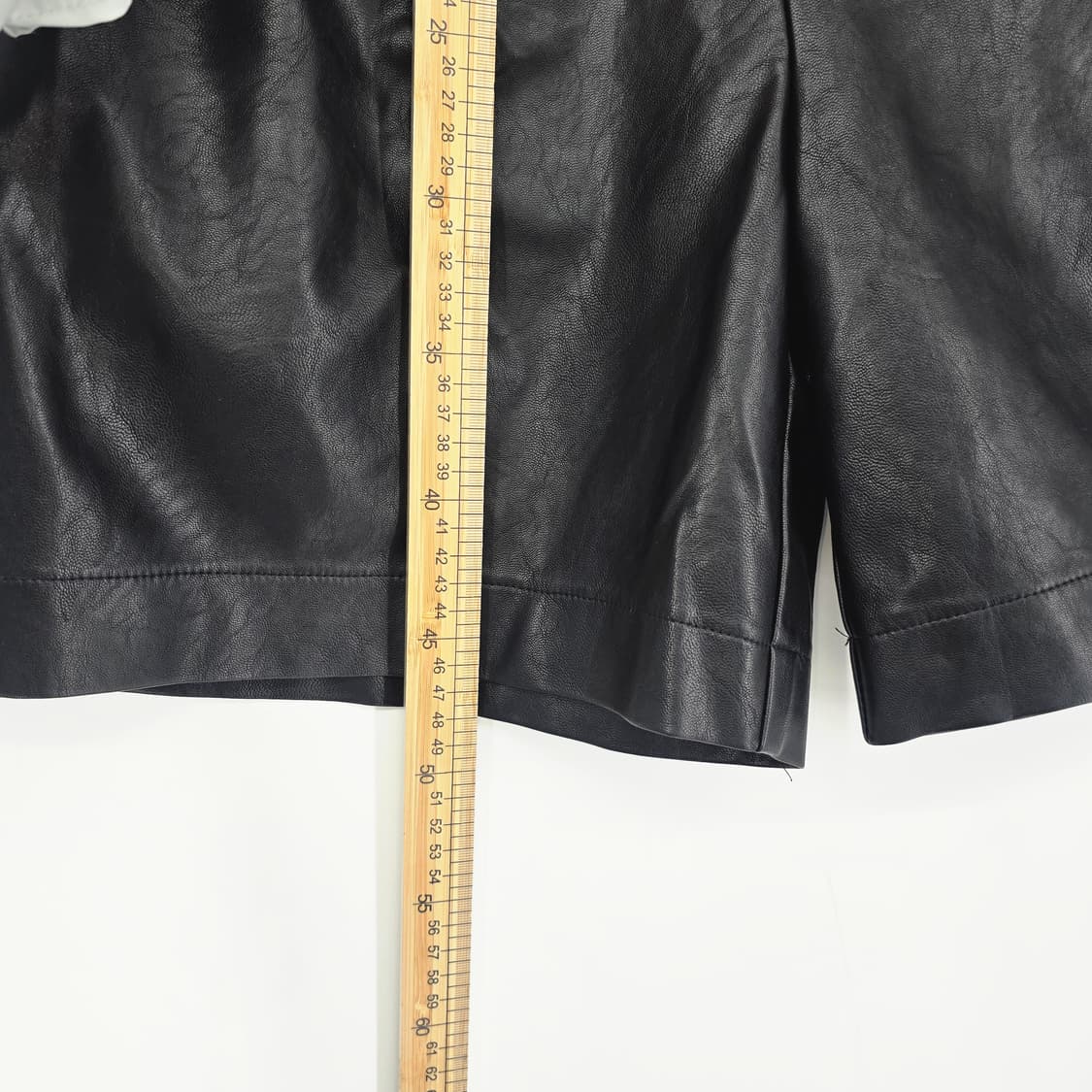 블랙 레더 반바지 숏팬츠 상품이미지4