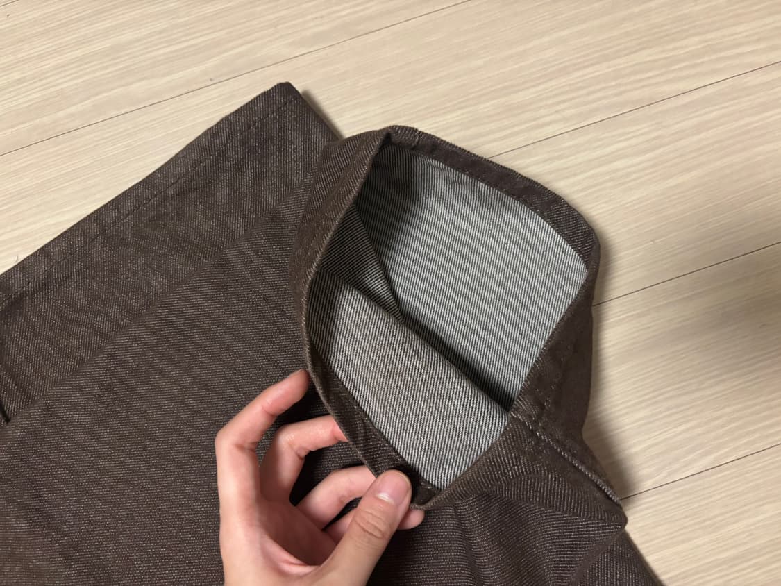아모멘토 컬러 인디고 데님 브라운 상품이미지6