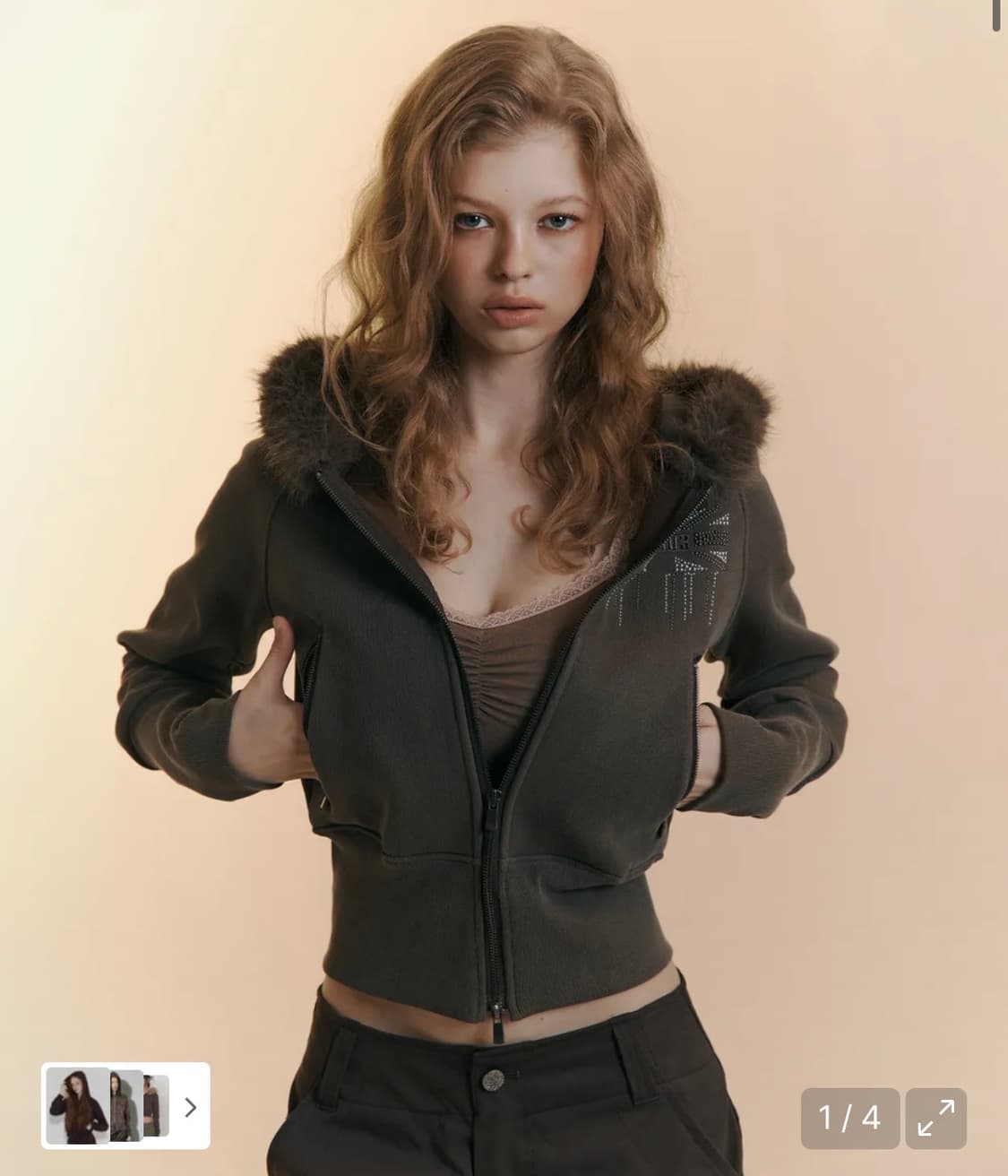 플리즈노팔로우 배키퍼집업 브라운 상품이미지1