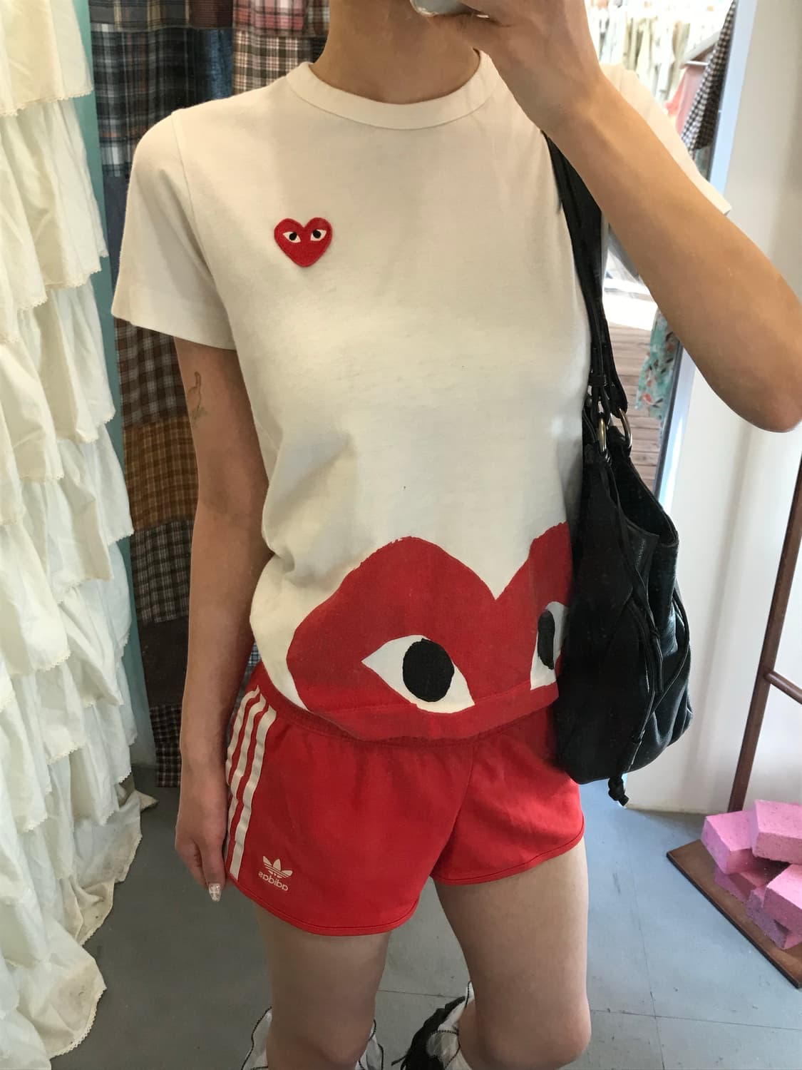 꼼데가르송 하트 패치 반팔티셔트 상품이미지2