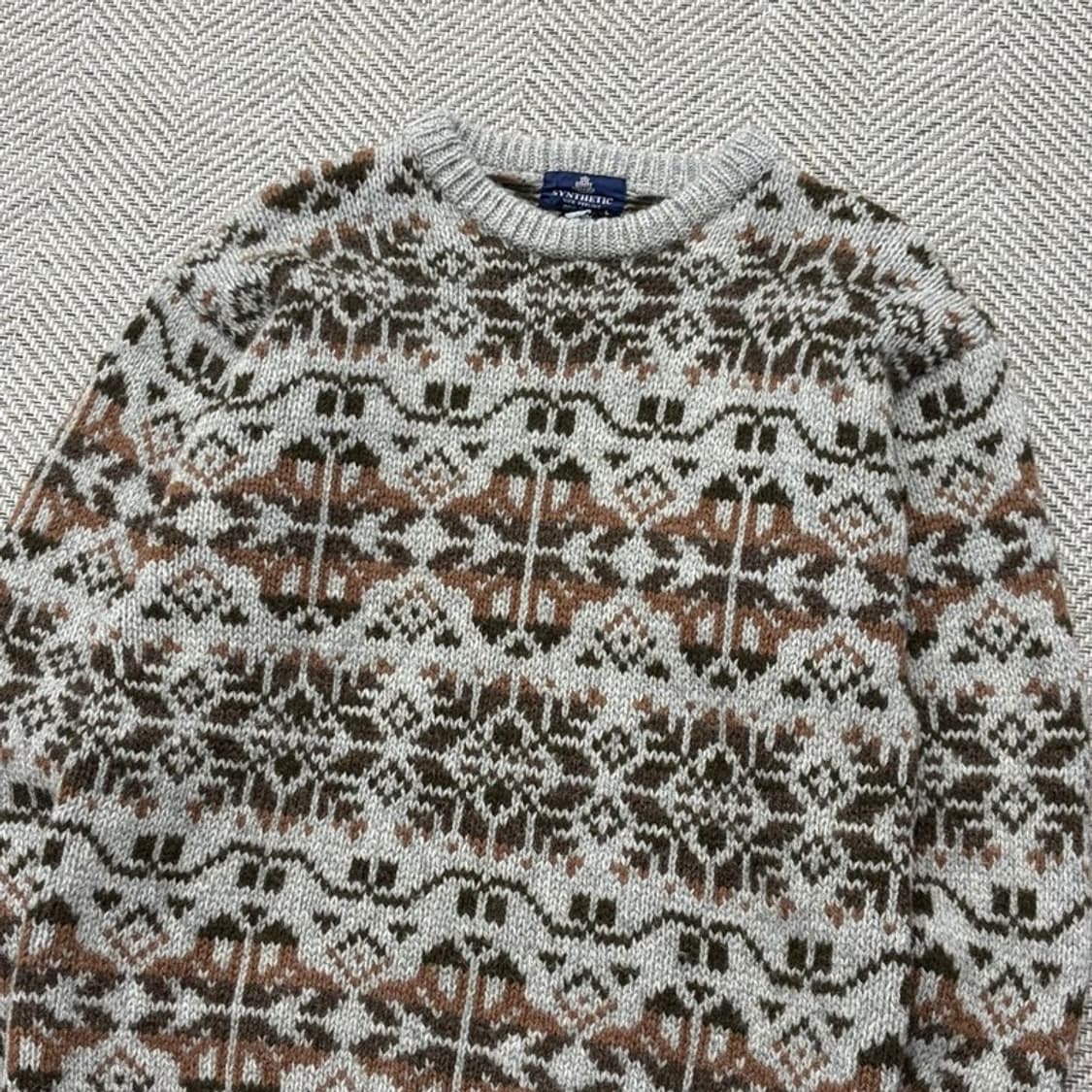 SYNTHETIC 노르딕 패턴 울 니트 v1911  상품이미지3