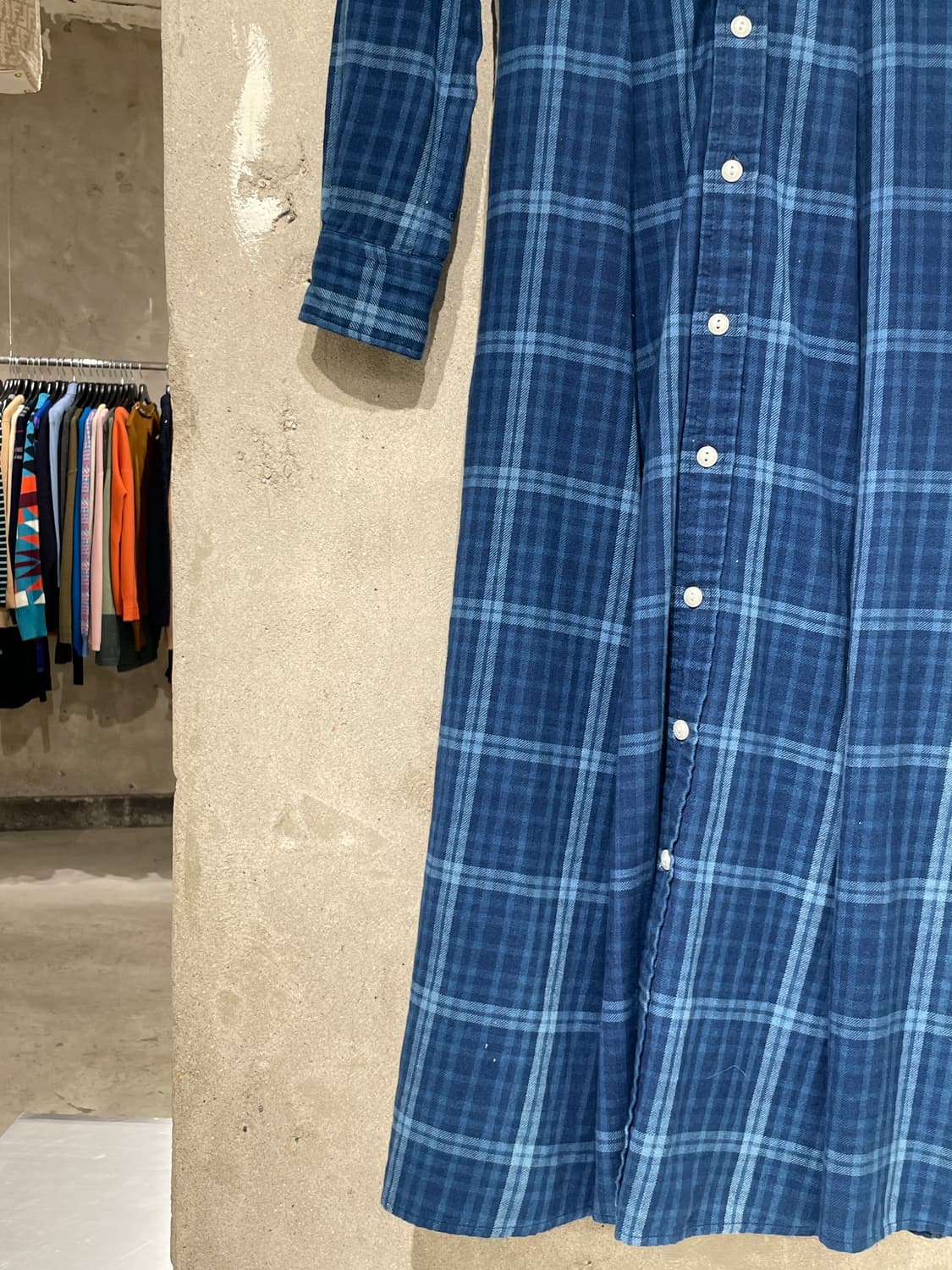 폴로 랄프로렌 블루 트윈 포켓 플레어 롱 원피스 상품이미지4