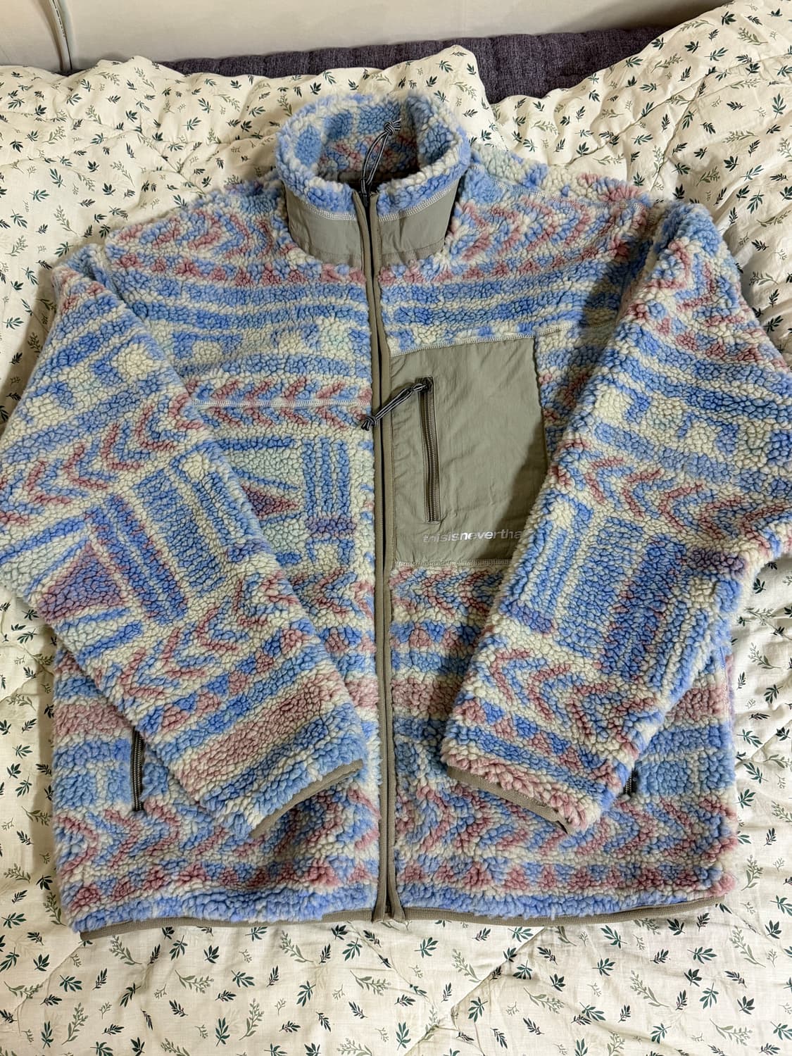 [M] 디스이즈네버댓 쉐르파 플리스 후리스 자켓 스톤 상품이미지1