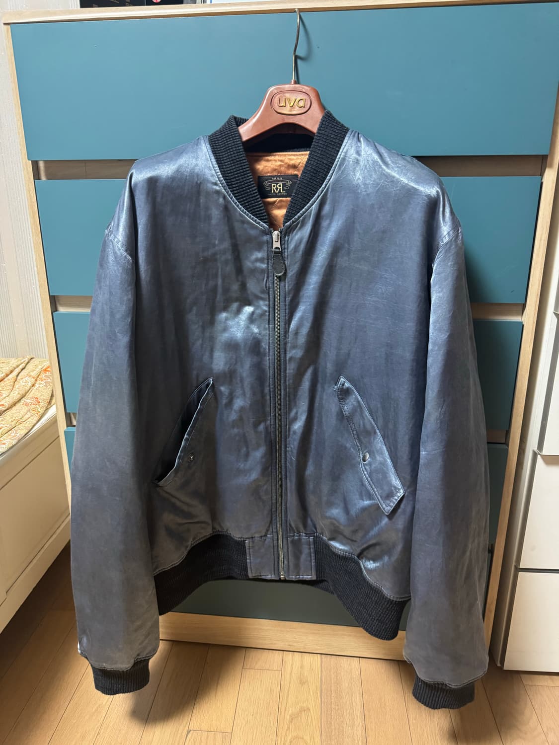 RRL 임브로이더 새틴 플라이트 재킷 xxl 상품이미지4