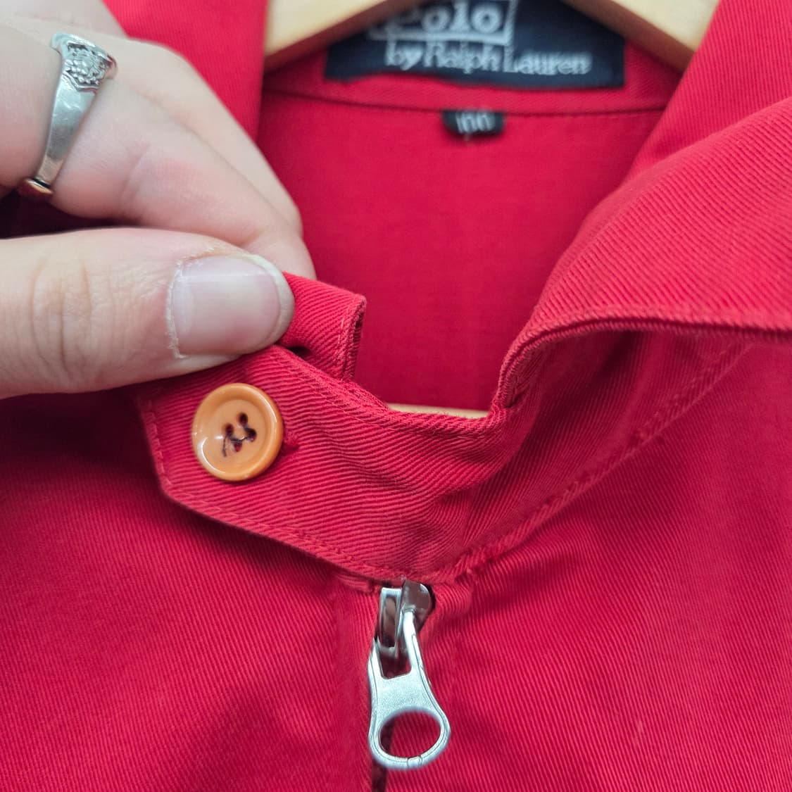 폴로 랄프로렌 레드 면 자켓 남L 상품이미지5