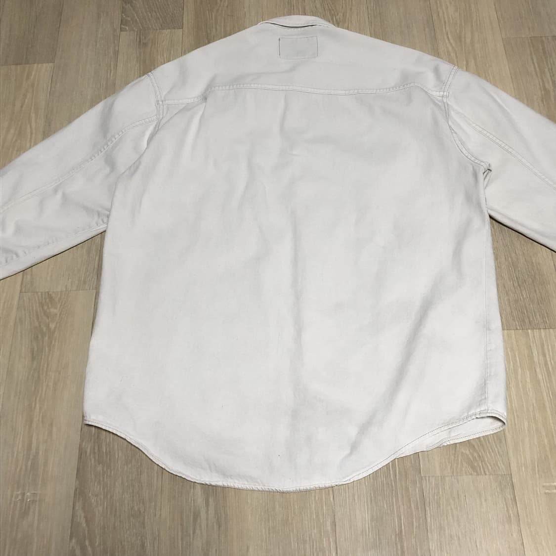 (M) 90's 리바이스 빈티지 트윌 투포켓 리벳 워크 셔츠 아이보리 상품이미지9