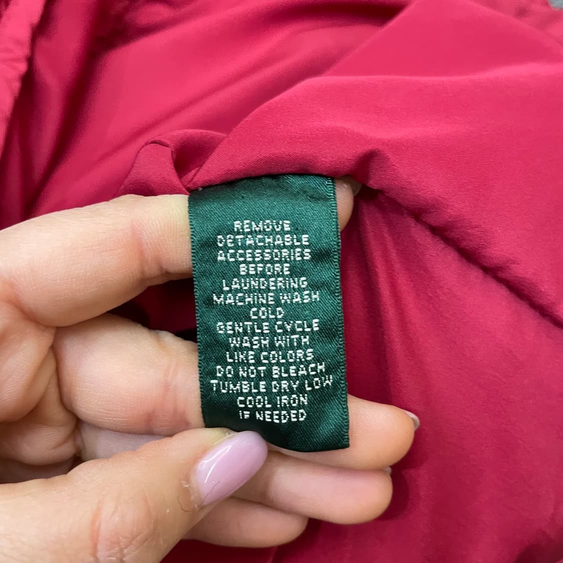 로렌 랄프로렌 레드 투지퍼 다운 후드 패딩 XS 상품이미지7