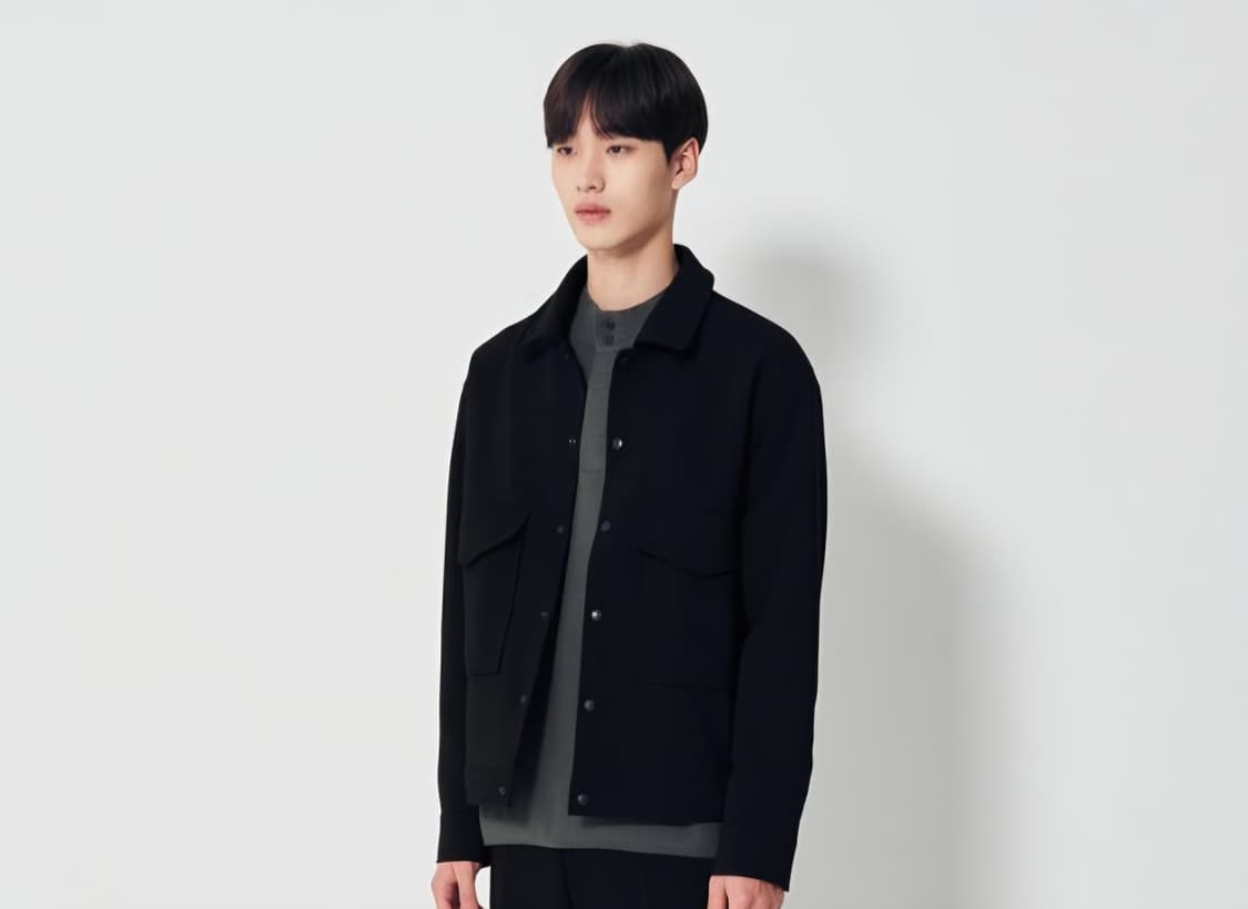 에잇세컨즈 블랙 트러커 자켓 새상품 상품이미지1