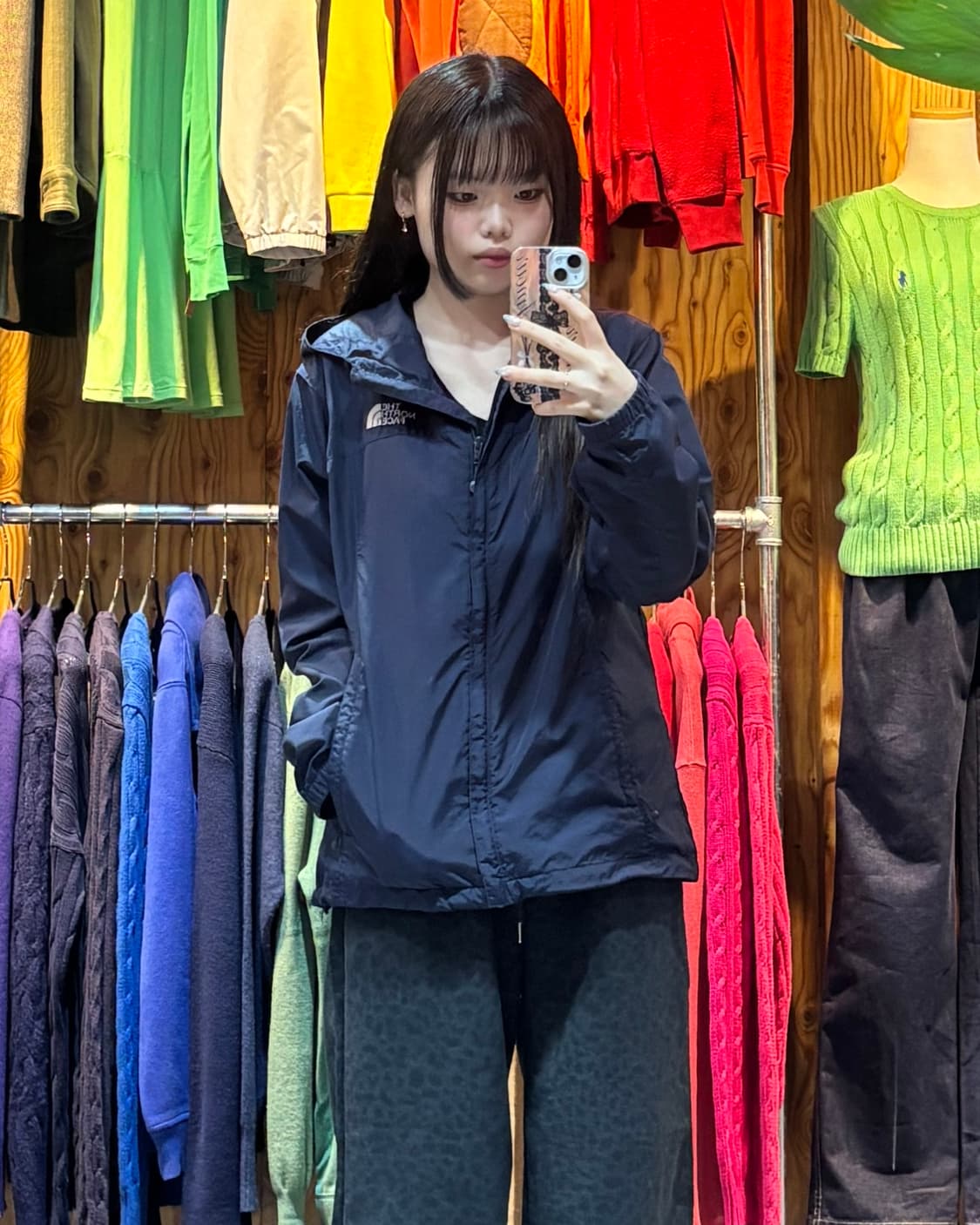 XL 노스페이스 다크네이비 나일론 후드 자켓 상품이미지2