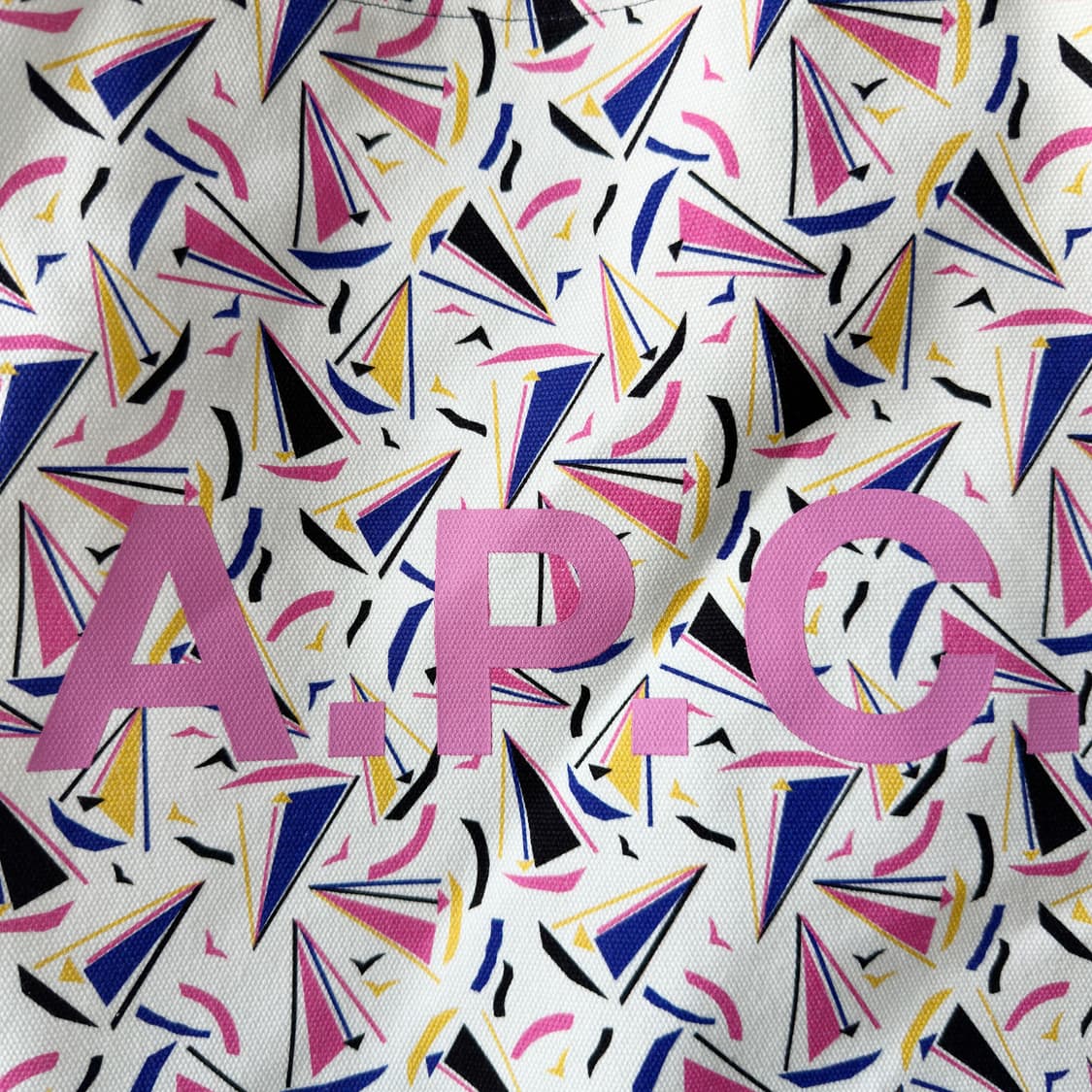 아페쎄 A.P.C. 23SS 루 보트 패턴 토트백 오프화이트 핑크 상품이미지7