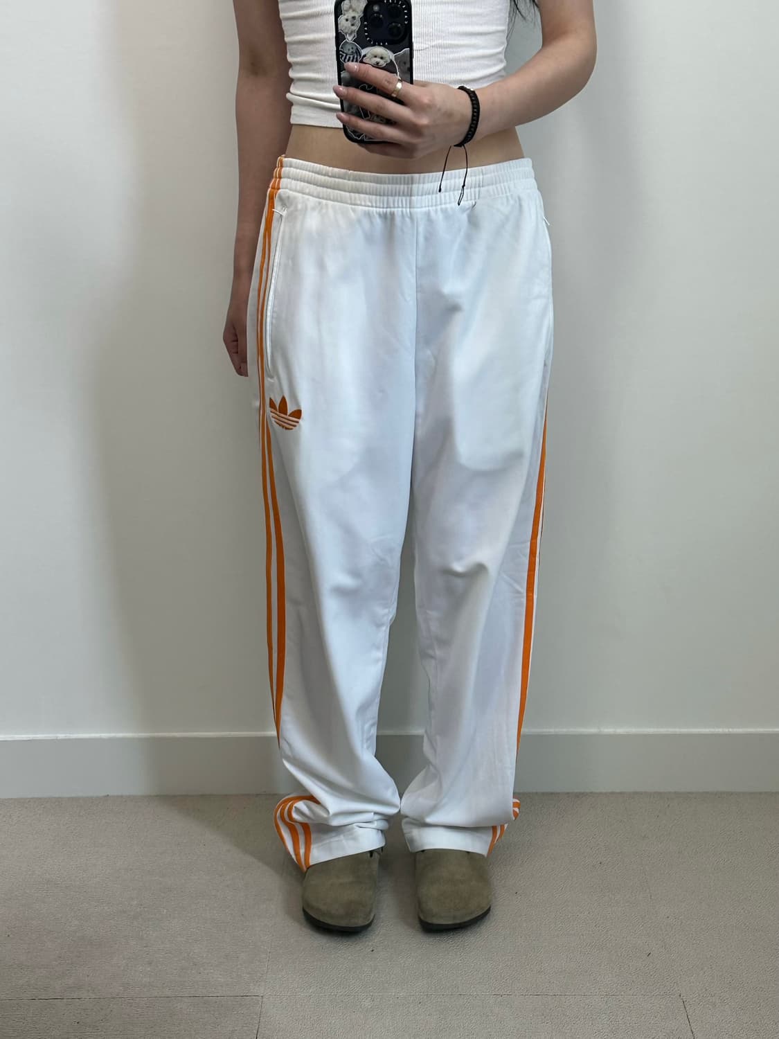아디다스 파이어버드 화이트 트랙팬츠  상품이미지2