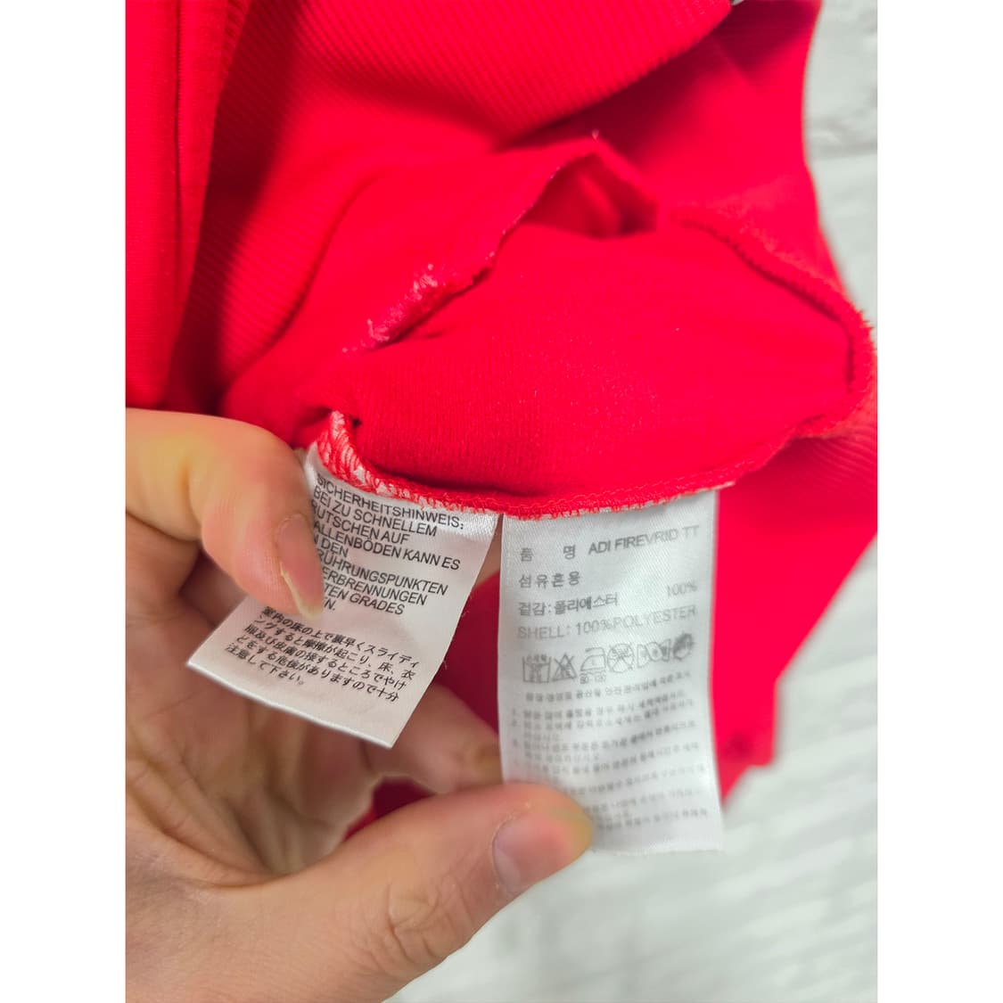 택포_ 아디다스 파이어버드 레드 3선 트랙탑 져지 M 상품이미지3