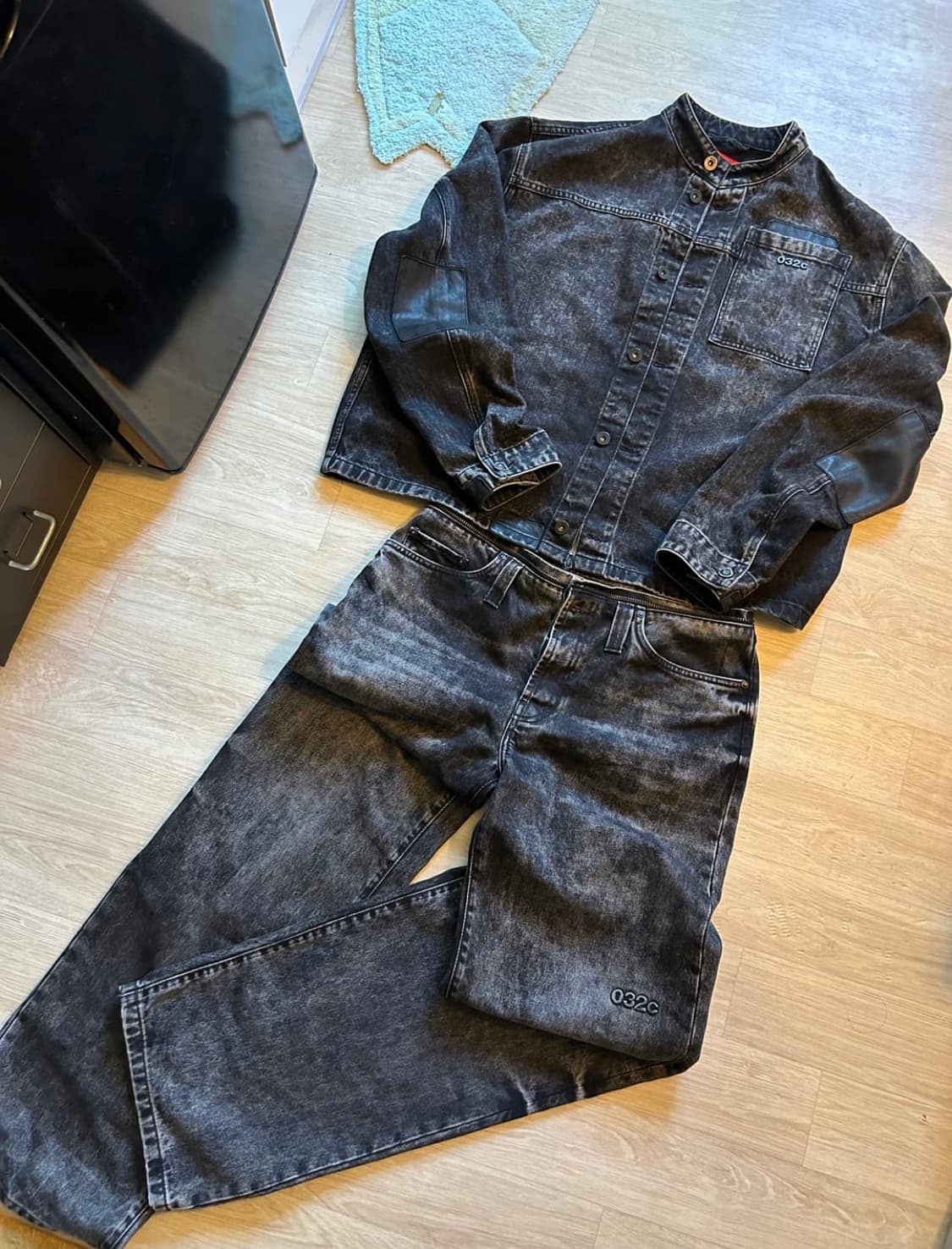 032c 흑청 카라리스 데님 셋업 상품이미지2