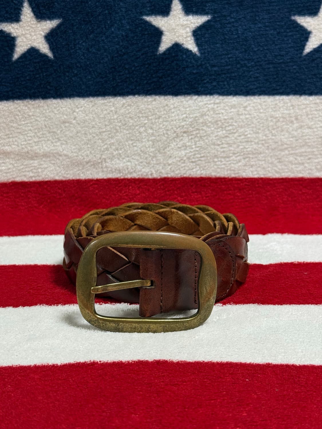 빈티지 브라운 위빙 레더벨트 Vintage Leather belt 상품이미지2