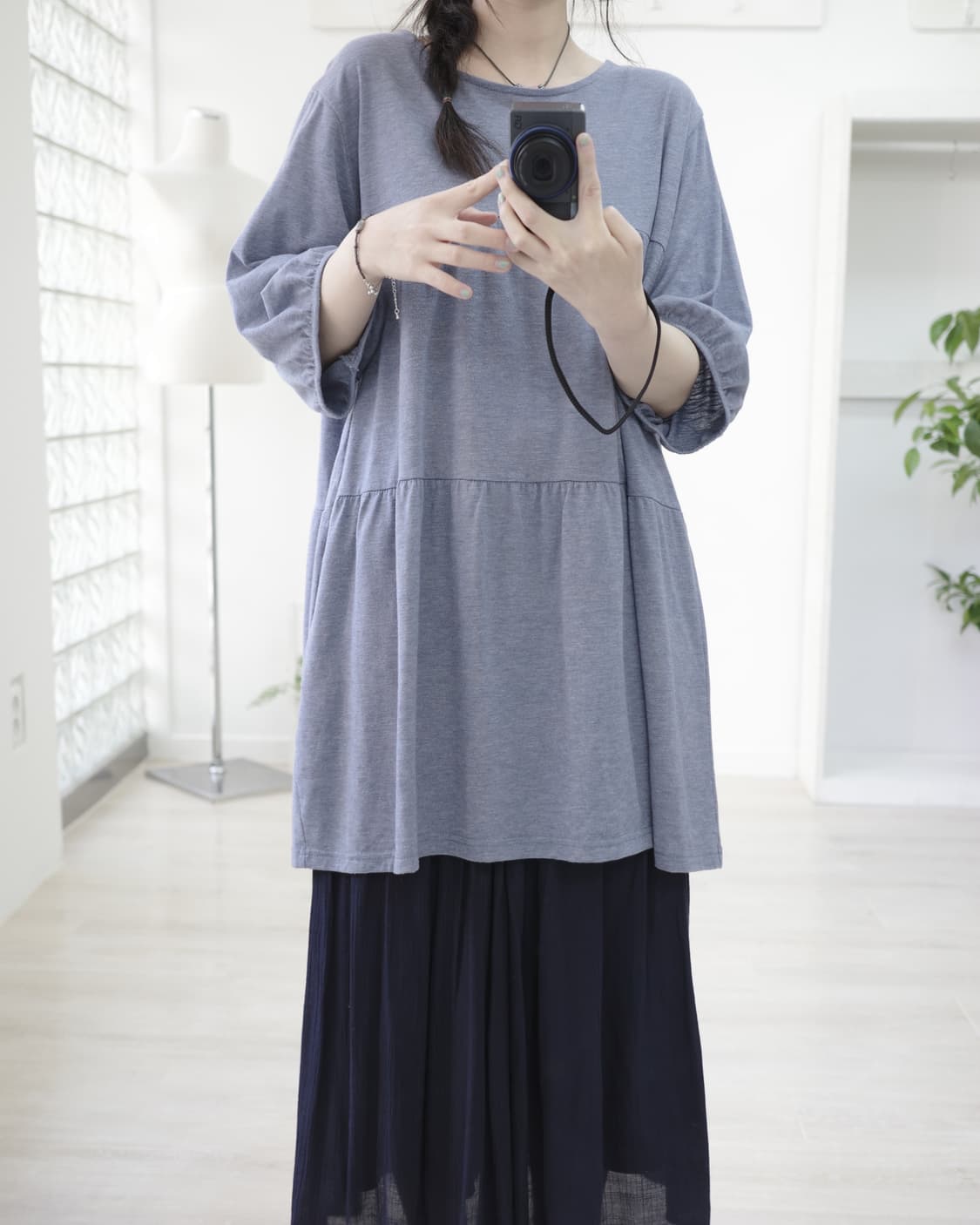 Mute blue sleeve tee 상품이미지3