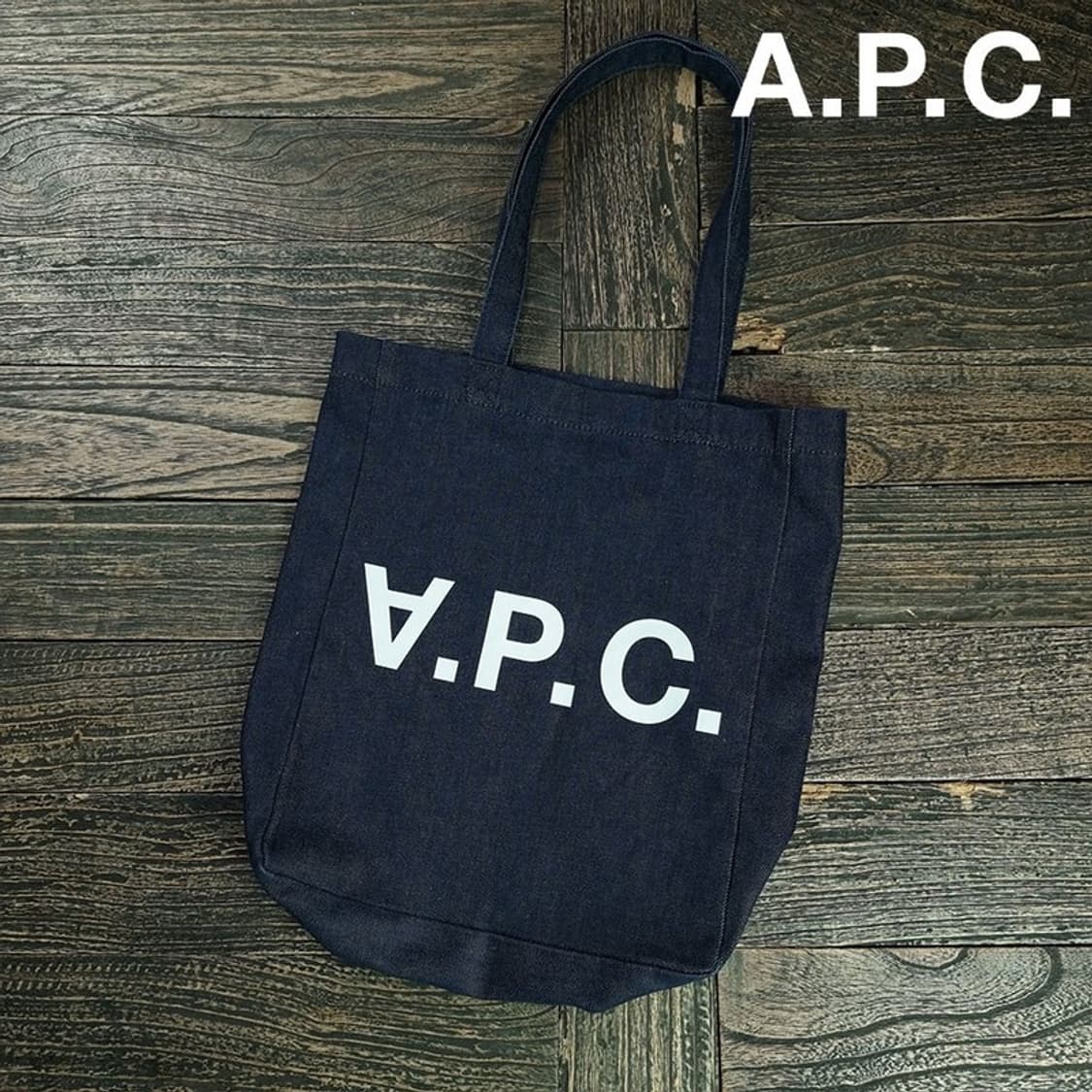 [아페쎄] 빅로고 프린팅 데님 토트백 P01587 상품이미지1