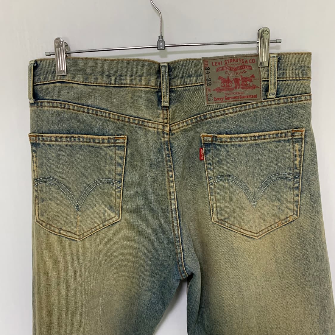 리바이스 데미지 데저트 샌드 워싱 데님 팬츠 청바지 34 빈티지 상품이미지4