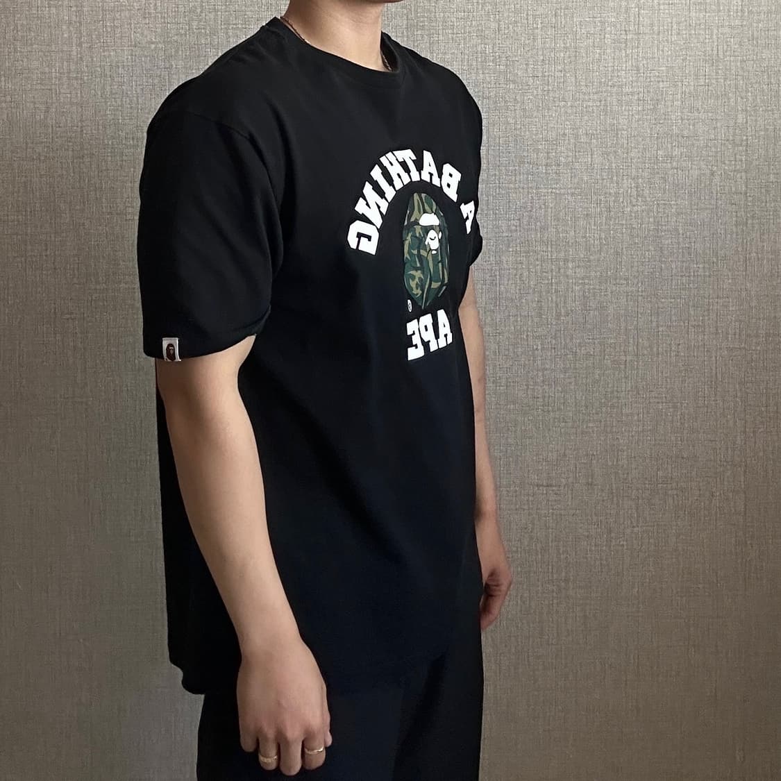 Bape 베이프 카모컬리지 헤드사루 반팔 티셔츠 XL 상품이미지4