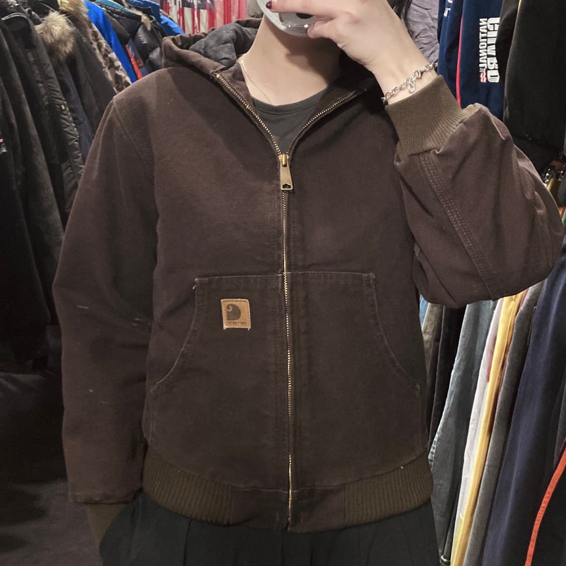 [IM] 칼하트 크롭 워크자켓 브라운 상품이미지1