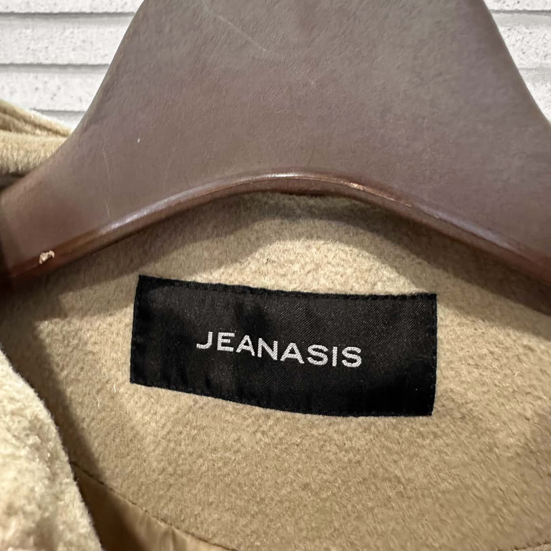 JPN VINTAGE 후드 코트 히든 클로저 투포켓 하이넥 디테일 베이지 상품이미지5