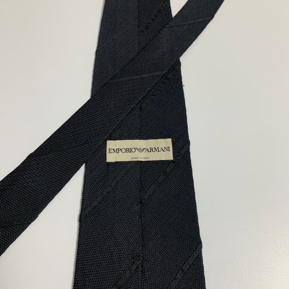 엠포리오 아르마니 명품넥타이 블랙 스트라이프 A+등급 100실크 이태리 상품이미지6