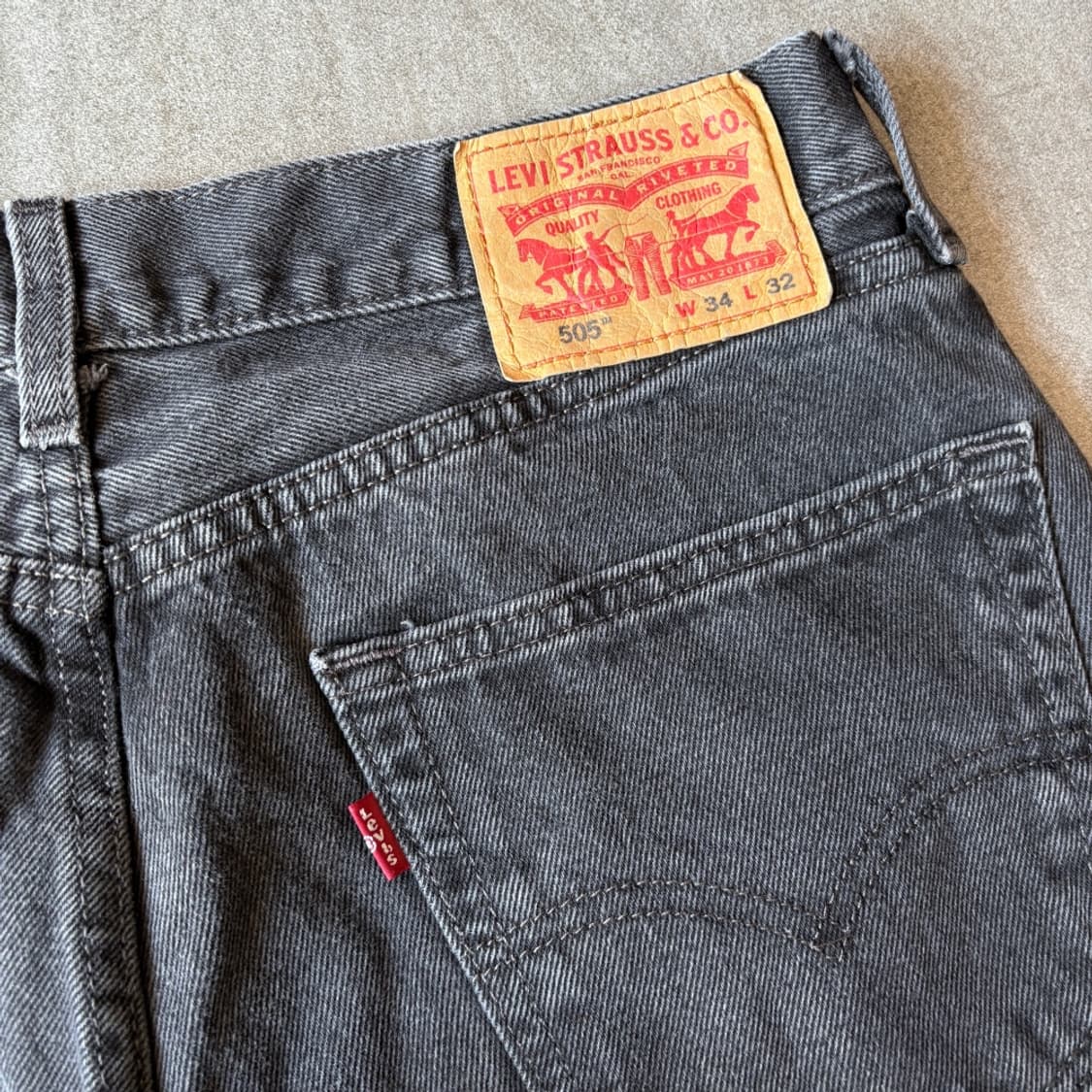 리바이스 정품 505 데님 블랙 팬츠 바지 상품이미지10