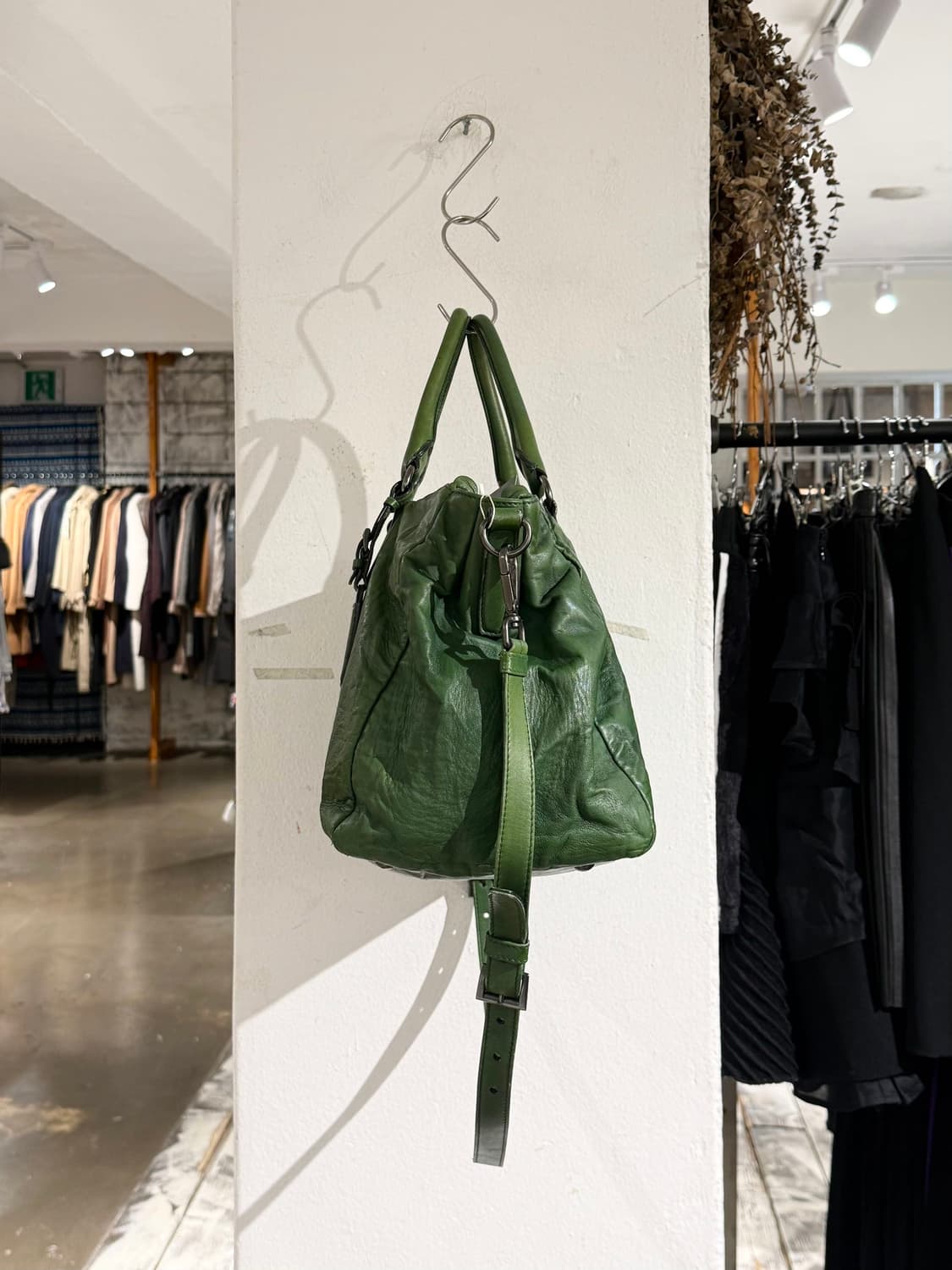 프라다 그린 나파 앤틱 투웨이 숄더 크로스백 상품이미지3