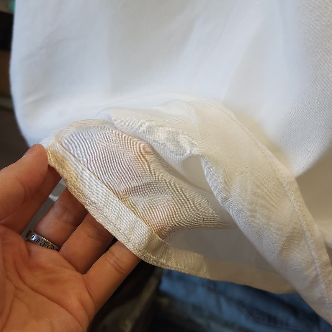 90s 빈티지 스커트 유럽 화이트 롱 스커트 50 상품이미지7