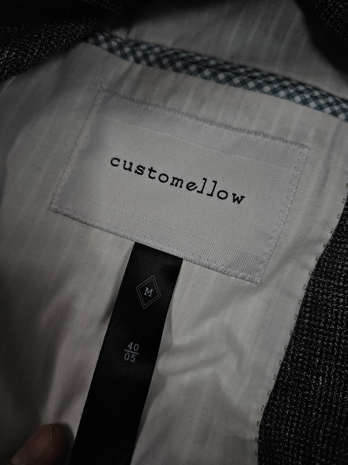 커스텀멜로우 투버튼 체크 정장 자켓 급처 상품이미지3