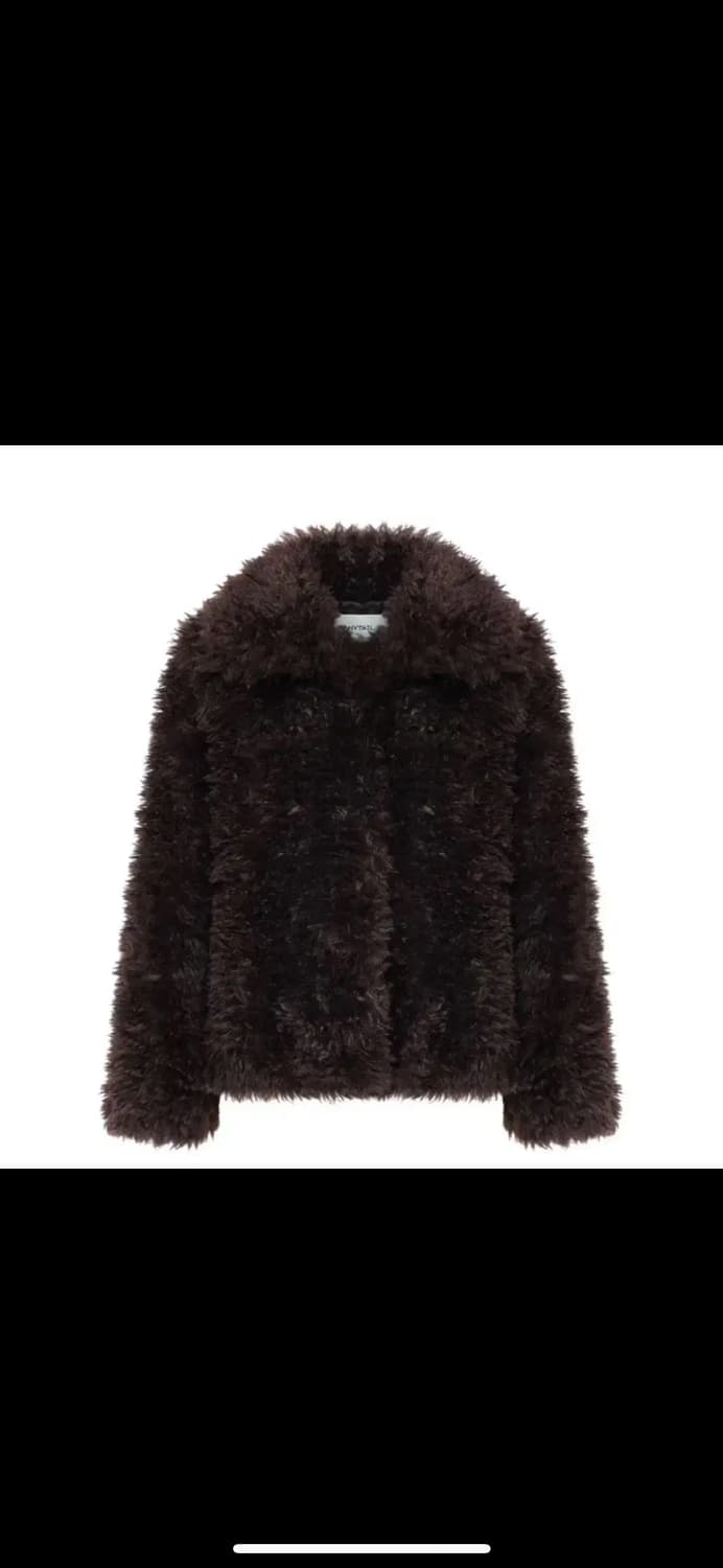 포니테일 퍼자켓 브라운 상품이미지1