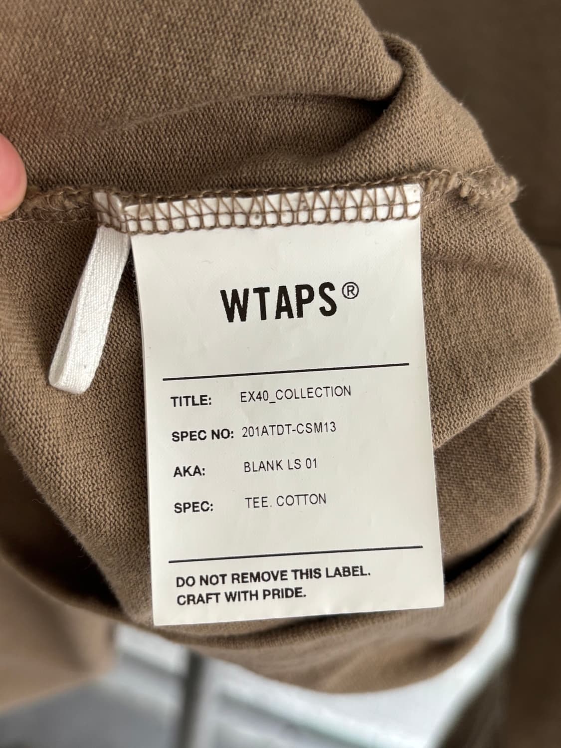 WTAPS 더블탭스 브라운 포켓 롱슬리브 상품이미지7