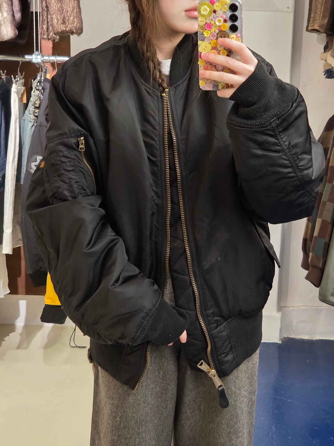 알파인더스트리 Military Ma-1 블랙 항공점퍼 상품이미지1