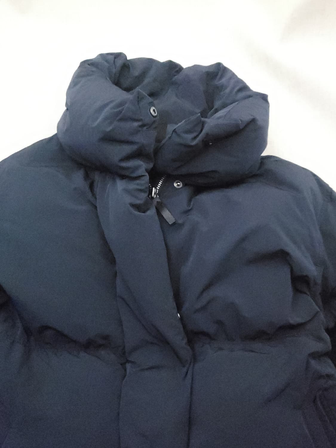 보브 롱 기장 네이비 패딩 코트m 상품이미지2