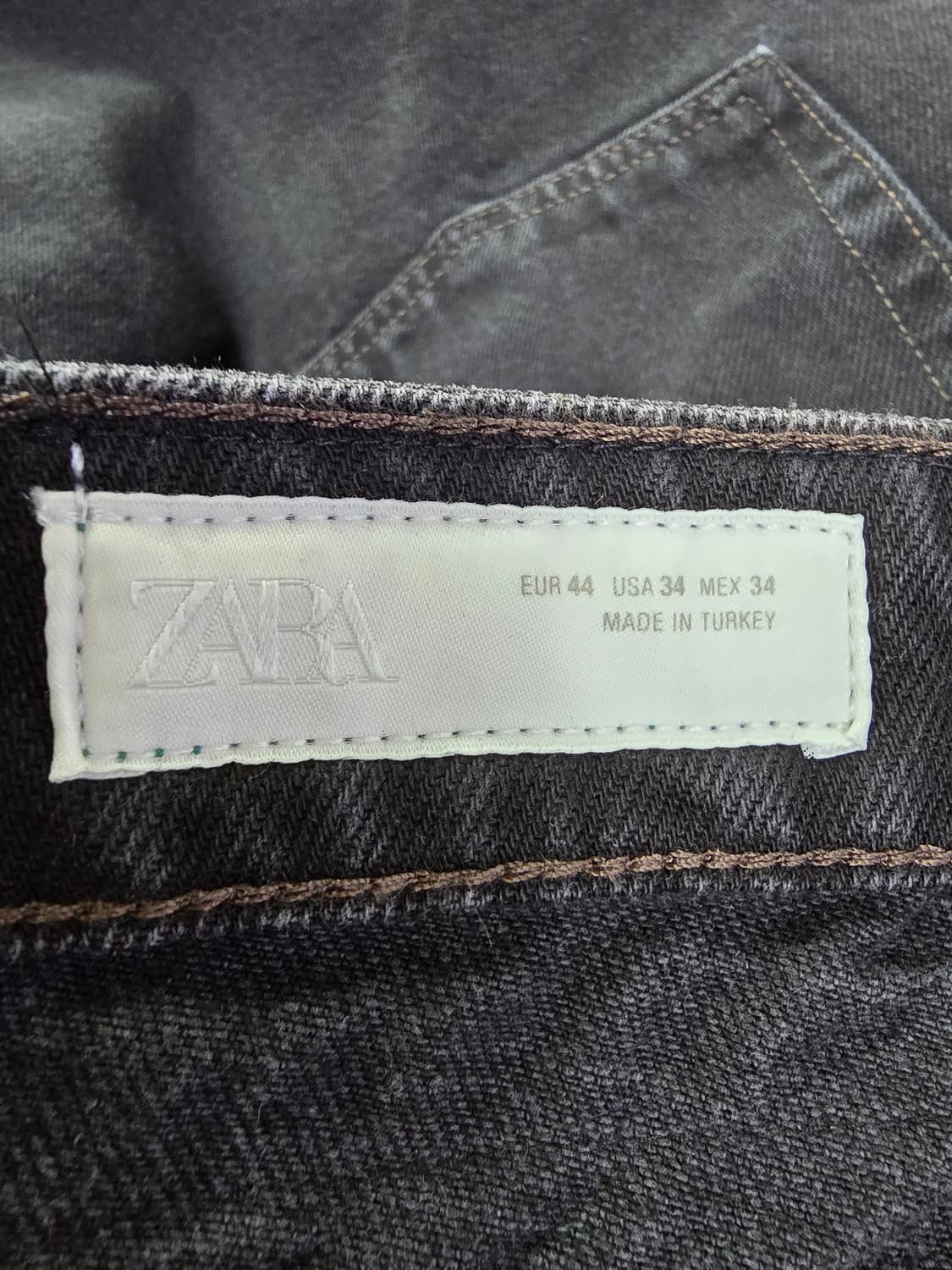 자라 블랙 워싱 와이드 데님 팬츠 (1441) 상품이미지3