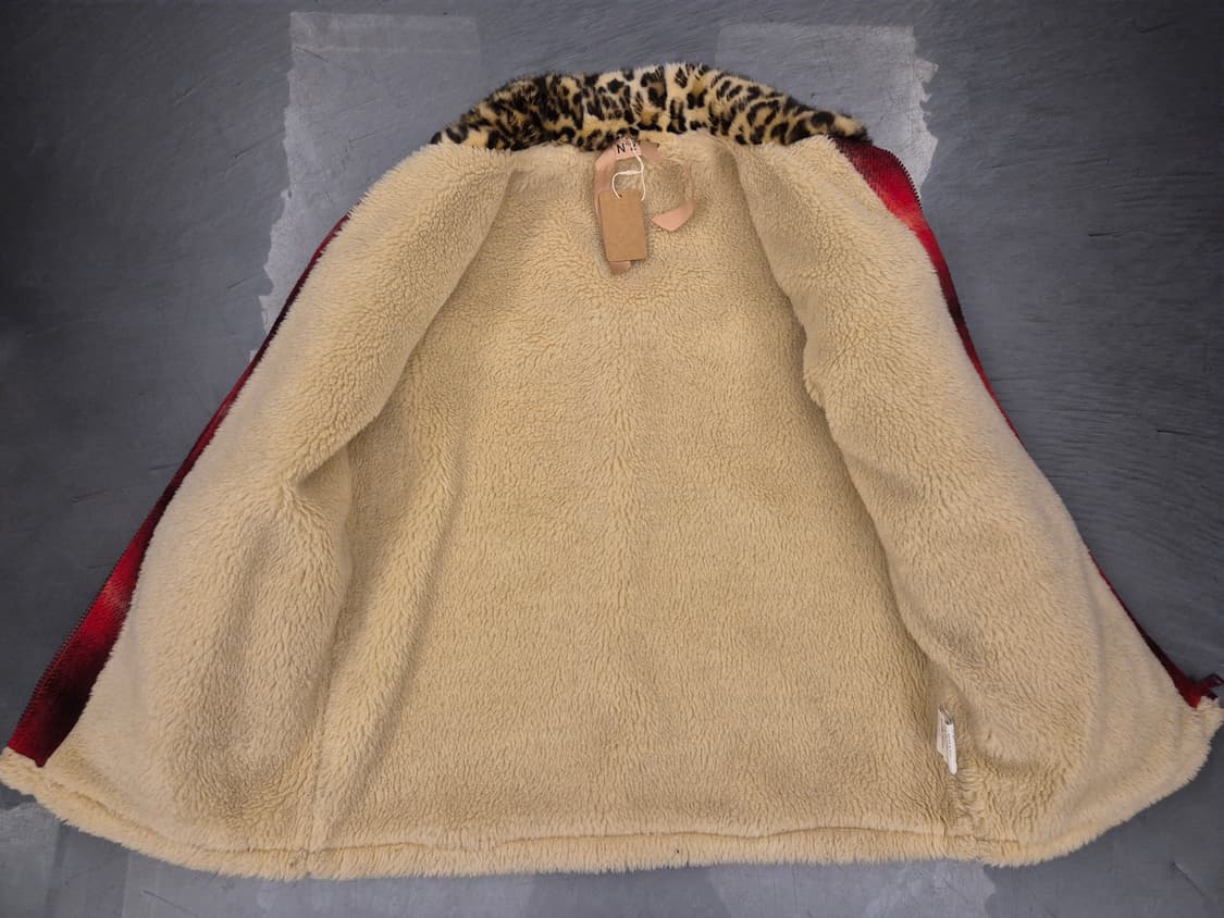 N 21 타탄체크 울 쉐르파 자켓 상품이미지4