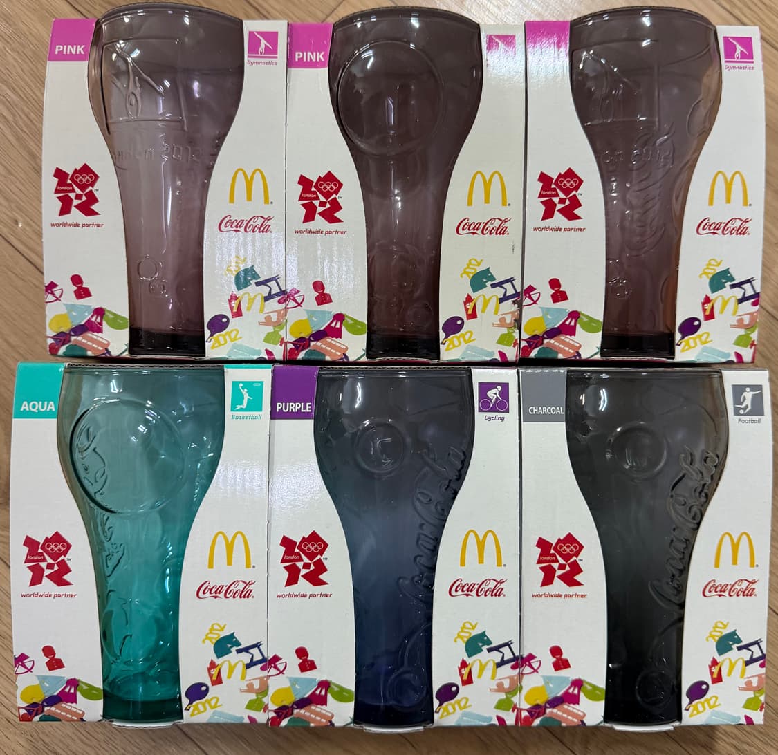 2012 런던올림픽 맥도날드 코카콜라 유리컵 굿즈 팝니디 상품이미지1
