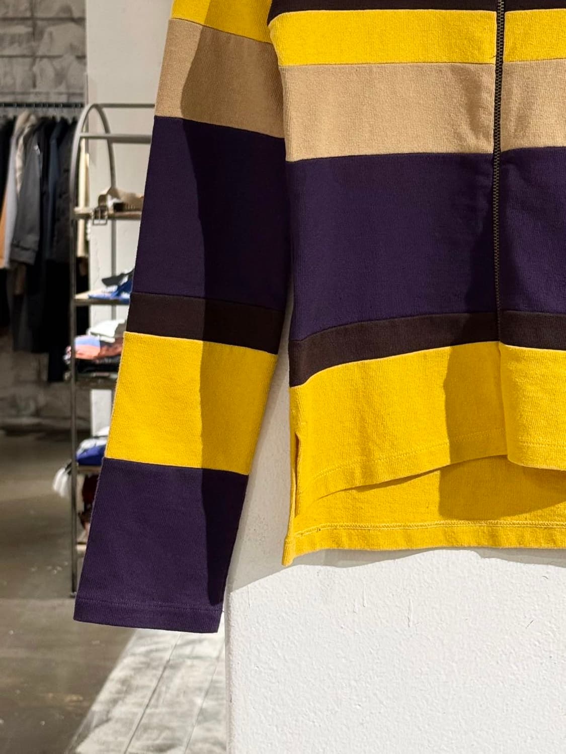 미우미우 멀티컬러 스트라이프 코튼 집업 가디건 상품이미지4