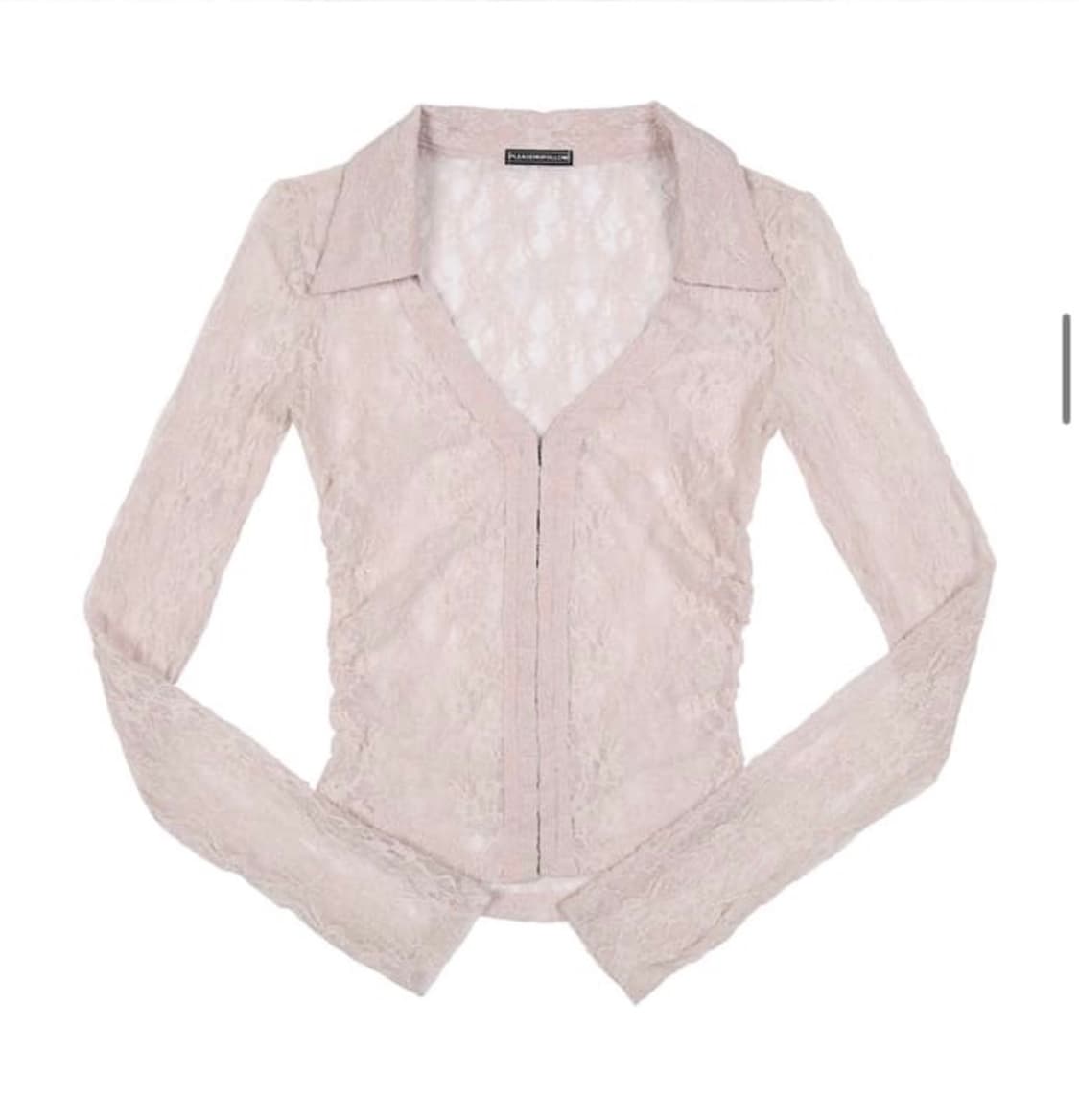 플리즈노팔로우 로완 레이스 셔츠 핑크베이지 상품이미지2