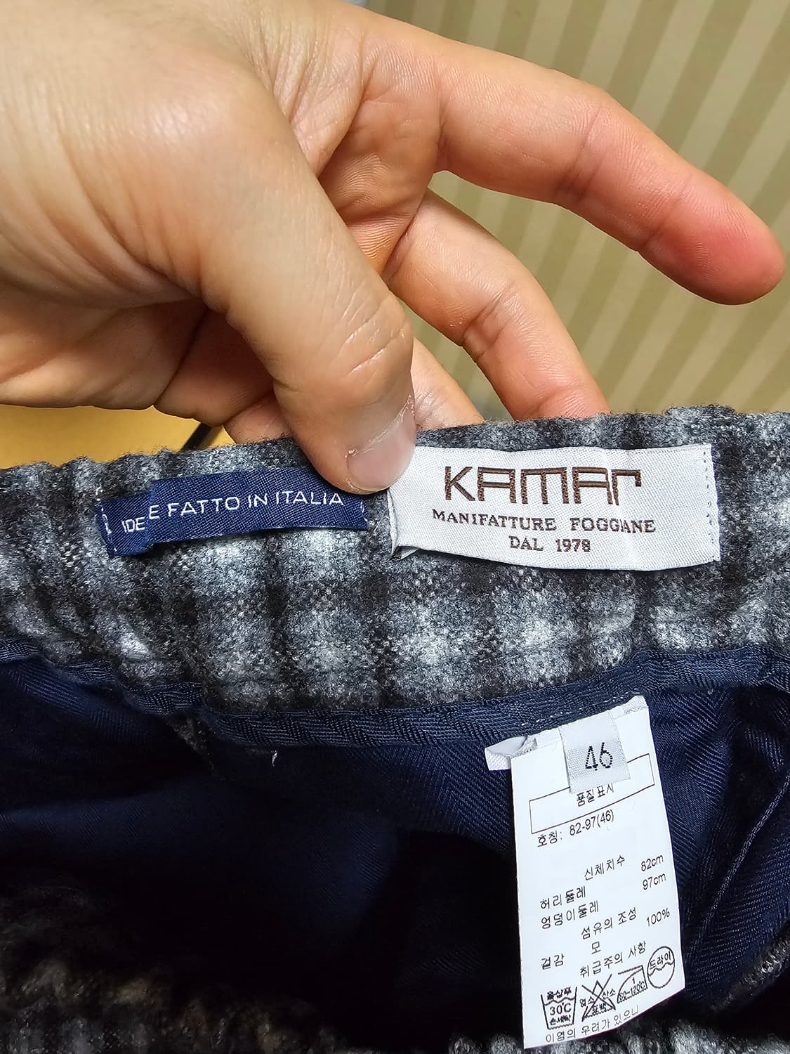 맨온더분 팬츠 울 46 새상품 상품이미지8