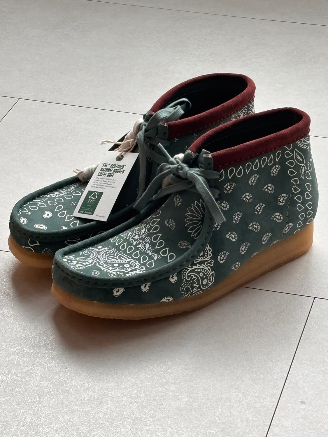 Wallabee Boot – Green Paisley UK8.5 상품이미지9