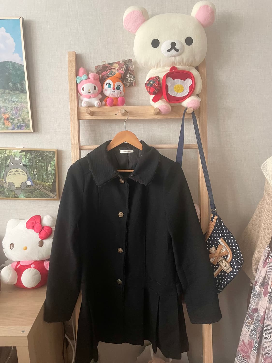 모리걸 빈티지 엑시즈팜 라떼갸루 코트🖤🤎 상품이미지4