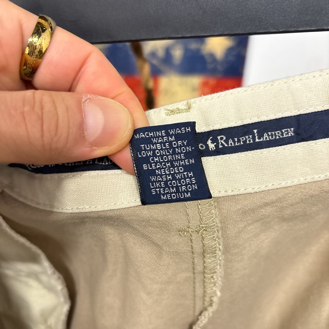 80~90s 폴로 랄프로렌 클래식 더블플리츠 베이지 치노팬츠 N766 상품이미지10