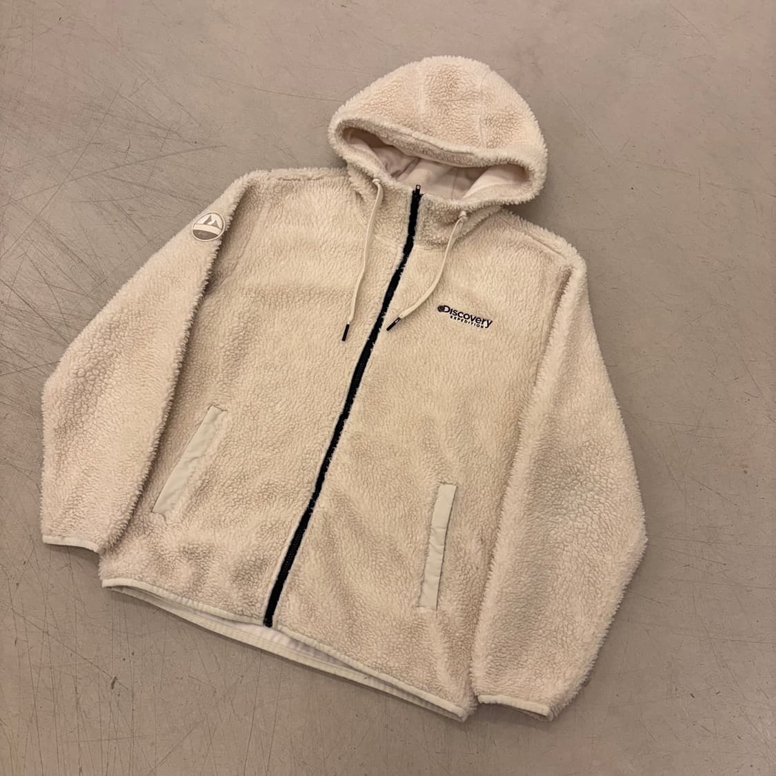 디스커버리 스몰로고 후리스 후드 자켓 상품이미지1