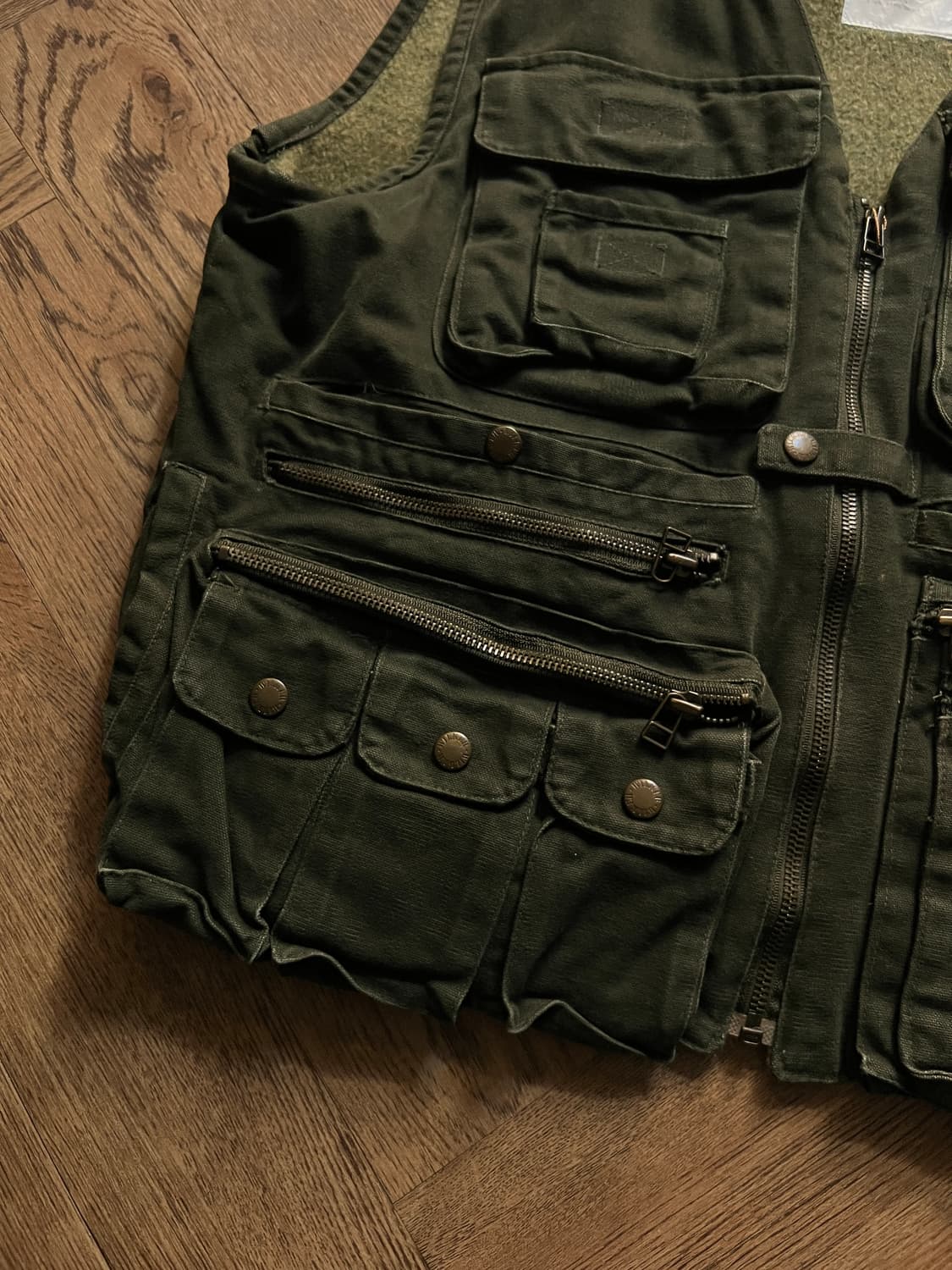 [L]USA 빈티지 헤비 헌팅 캔버스 베스트 상품이미지5