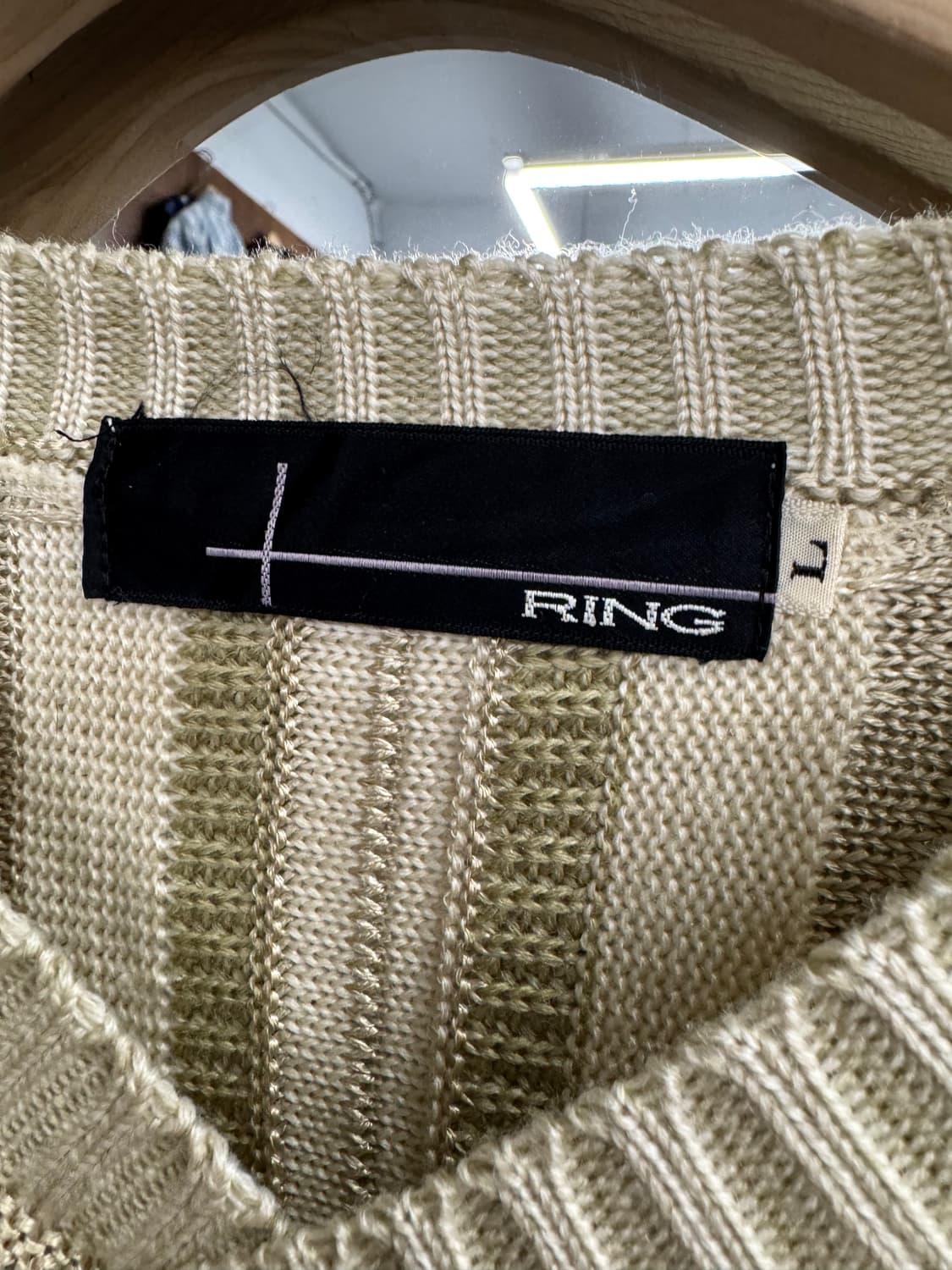 japanese vintage 브이넥 케이블 니트 상품이미지3