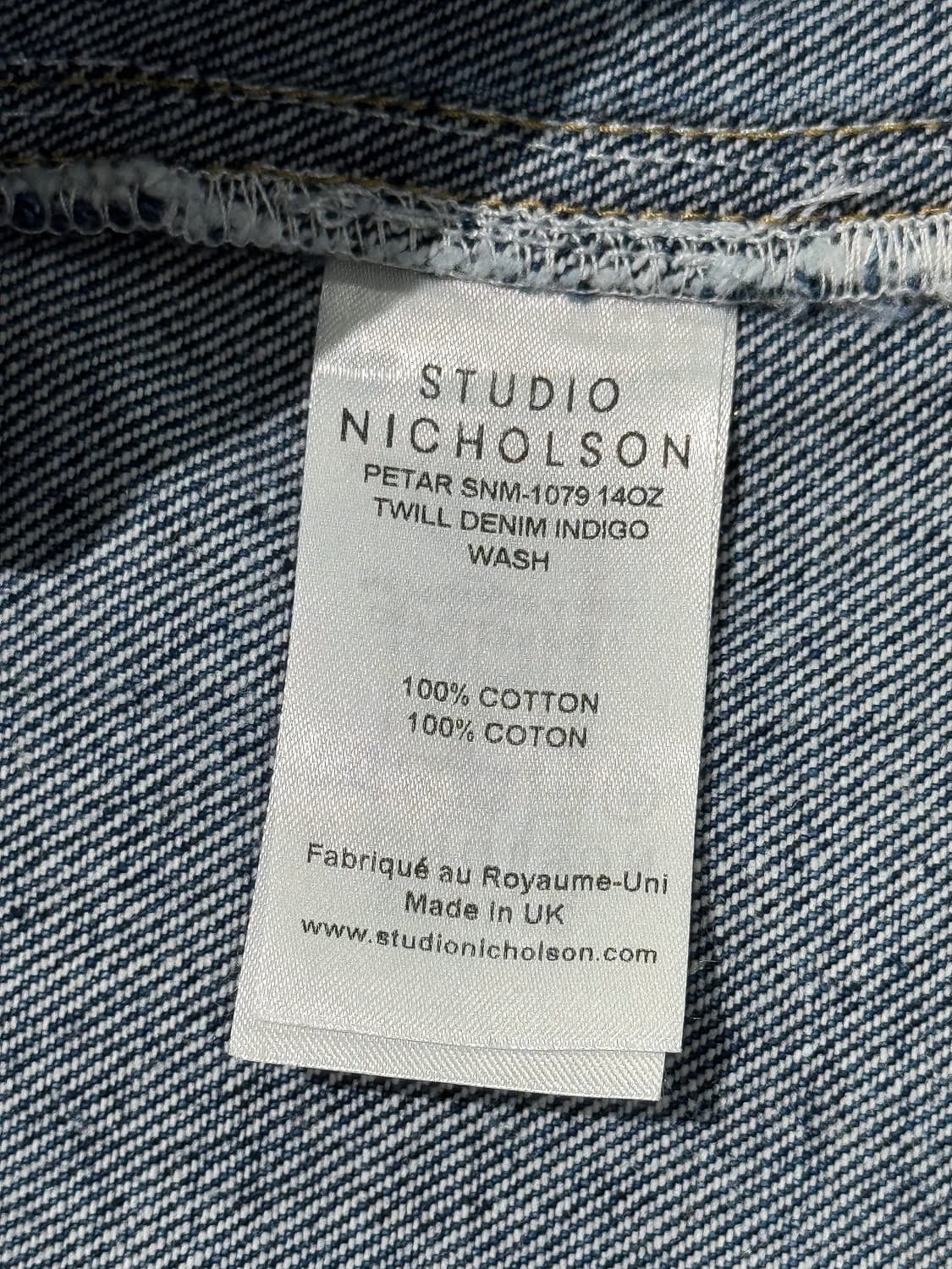 스튜디오 니콜슨 페타르 데님 재킷 인디고 워시 상품이미지5