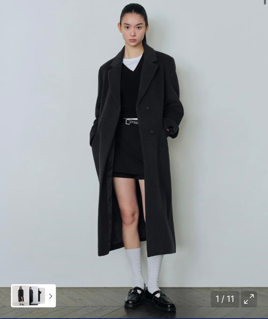 무신사스탠다드 우먼즈 캐시미어 블렌드 체스터 롱 코트 상품이미지1